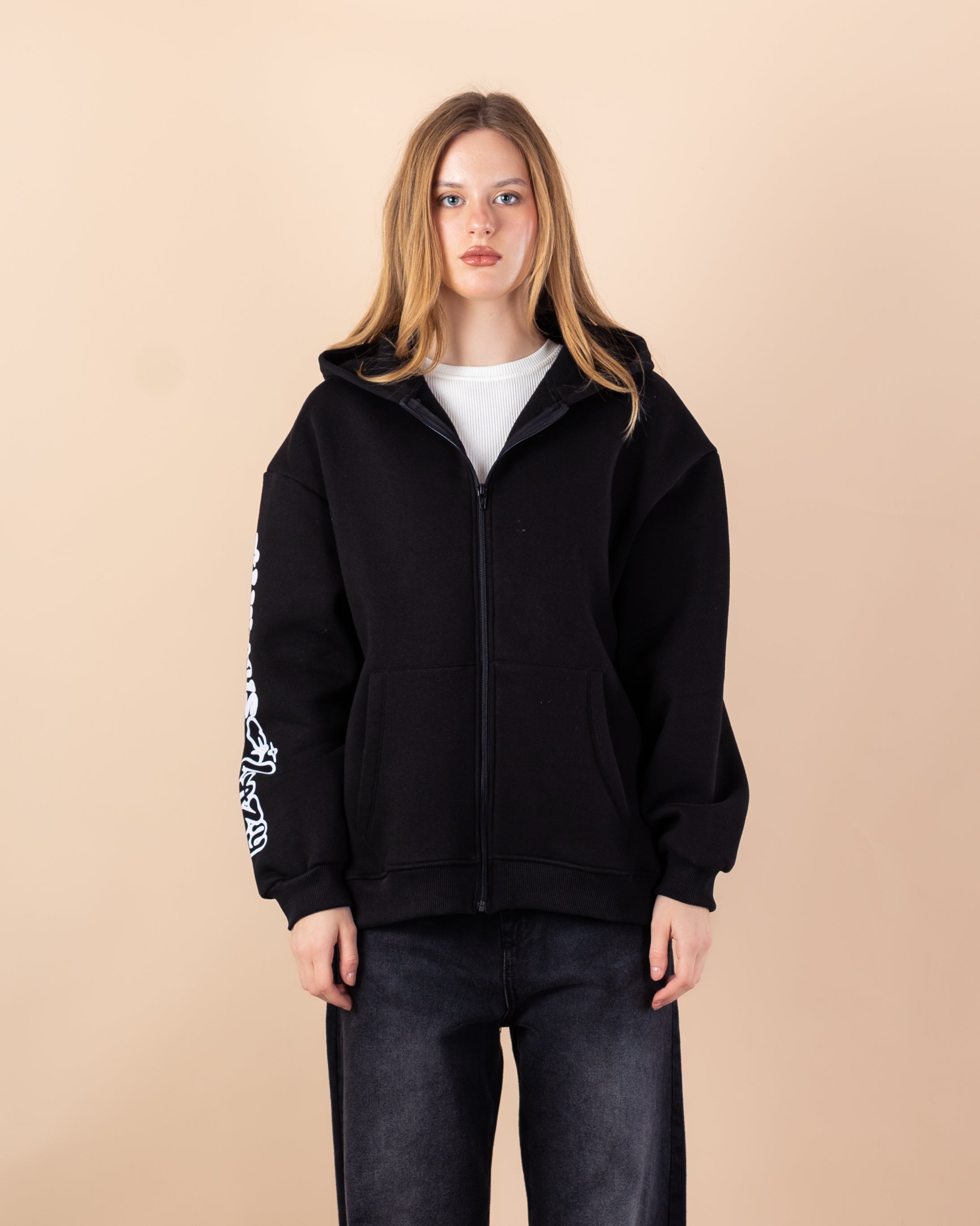 Sweatshirt with print on -  shoulder and back