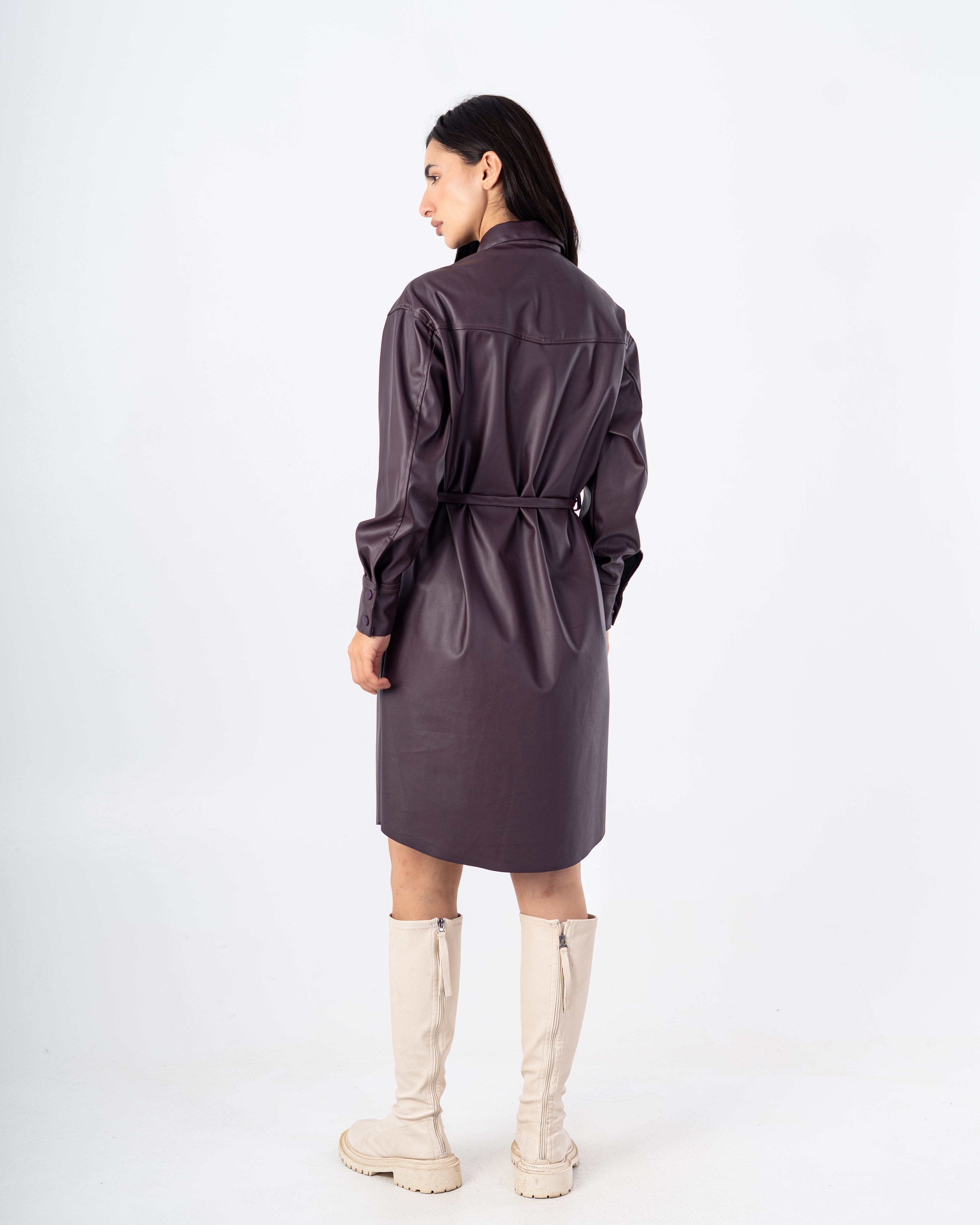 Leather Shirt – Long With Belt