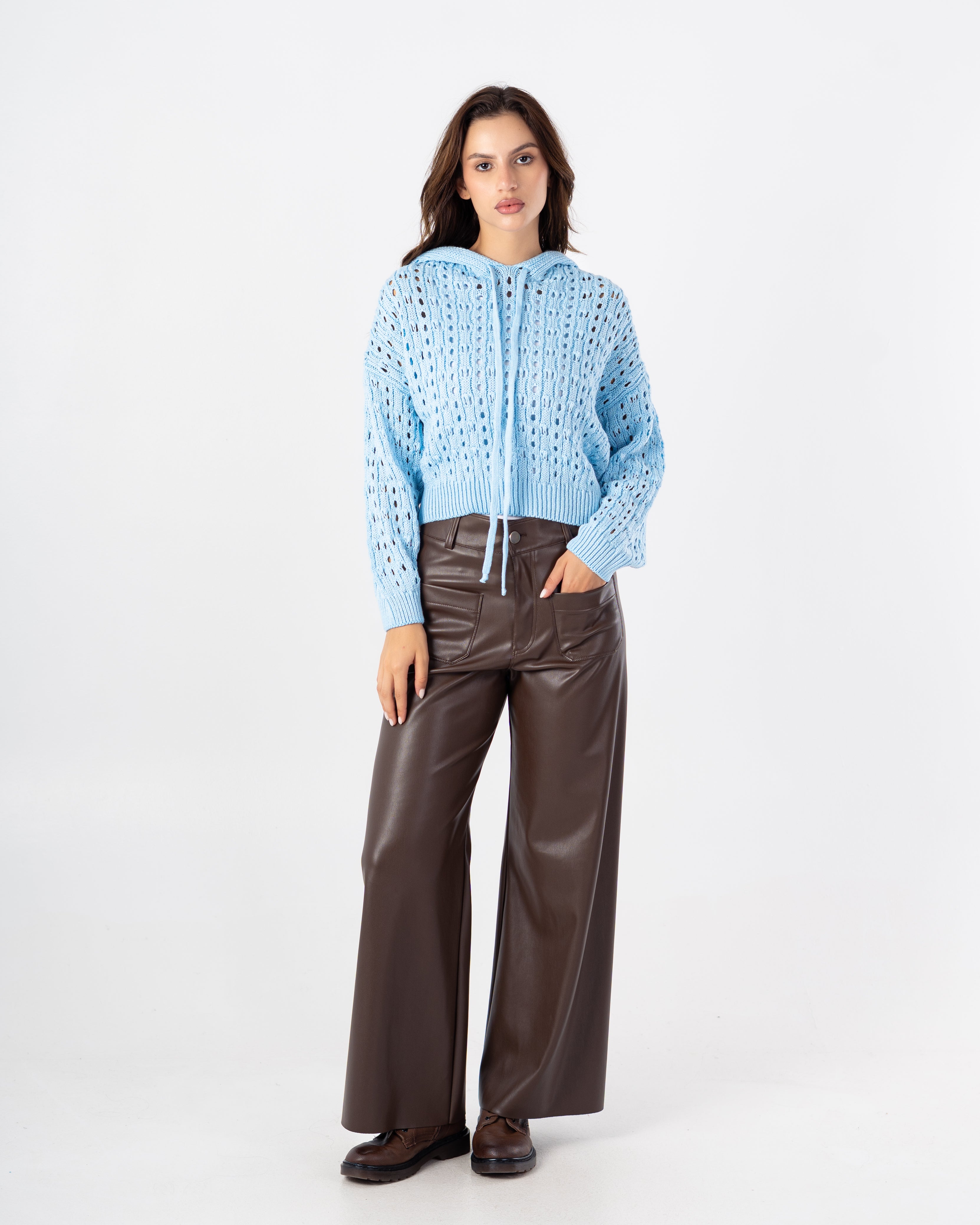 Knitwear Pullover – Hoodie (Short - With Cutouts)