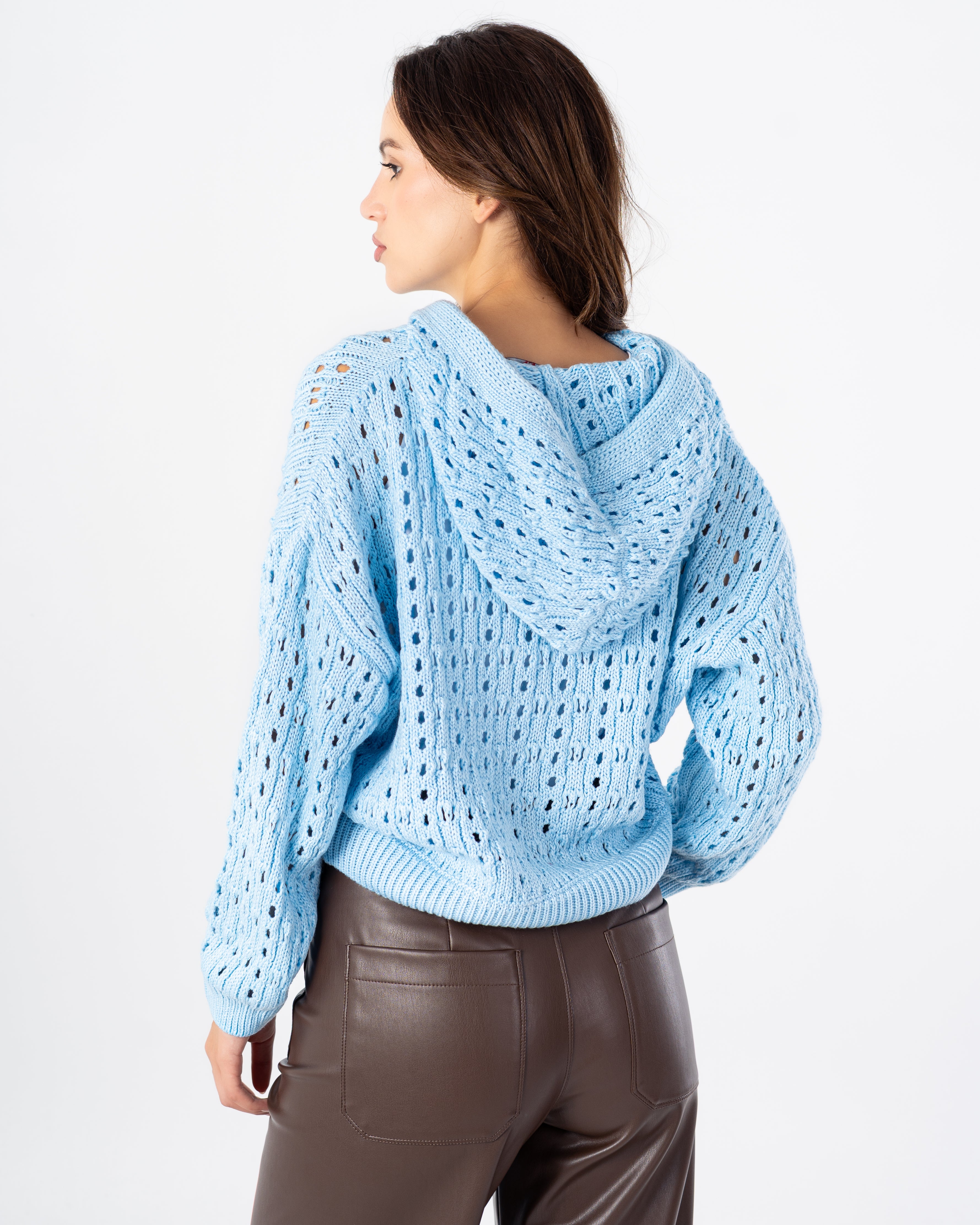 Knitwear Pullover – Hoodie (Short - With Cutouts)