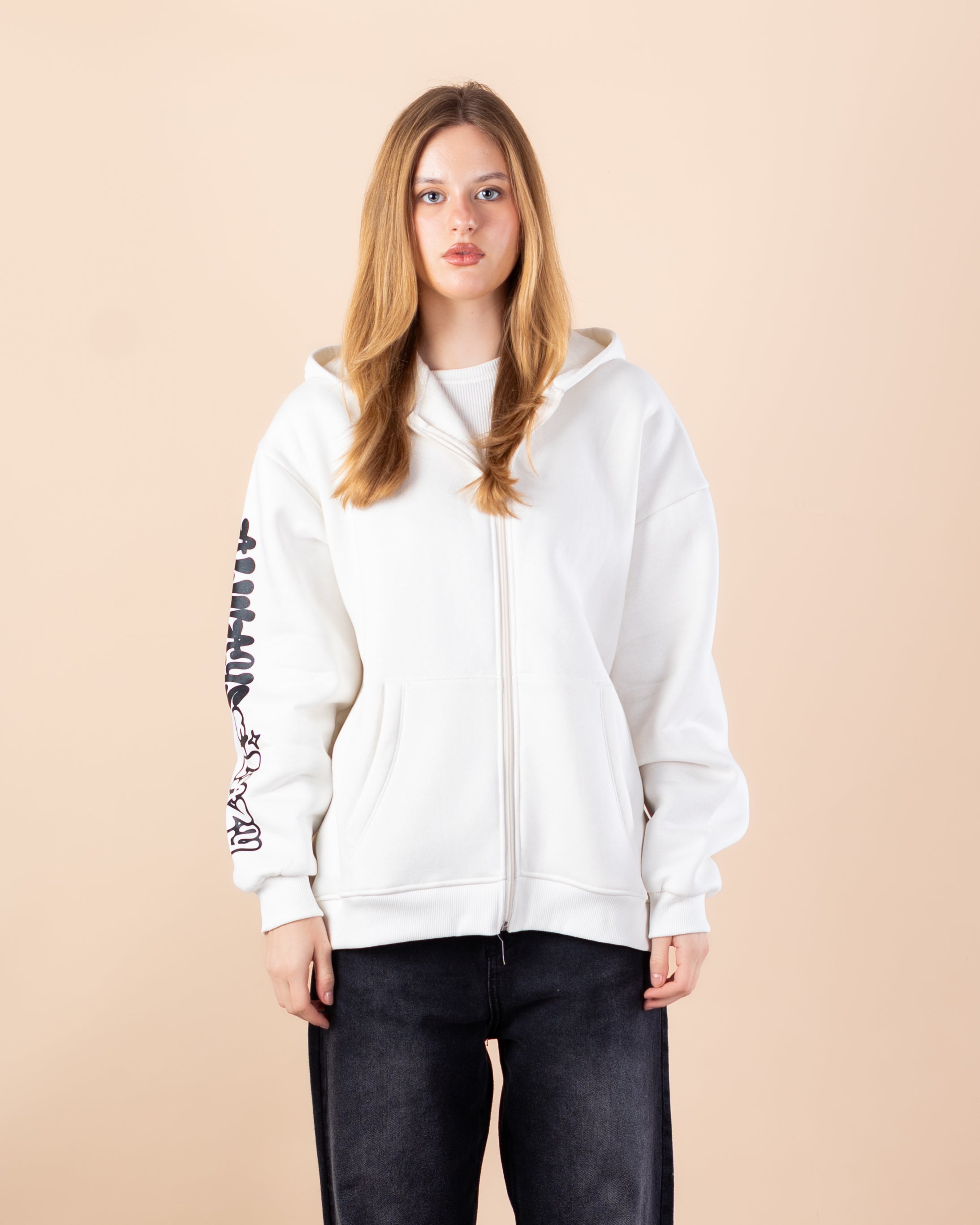 Sweatshirt with print on -  shoulder and back