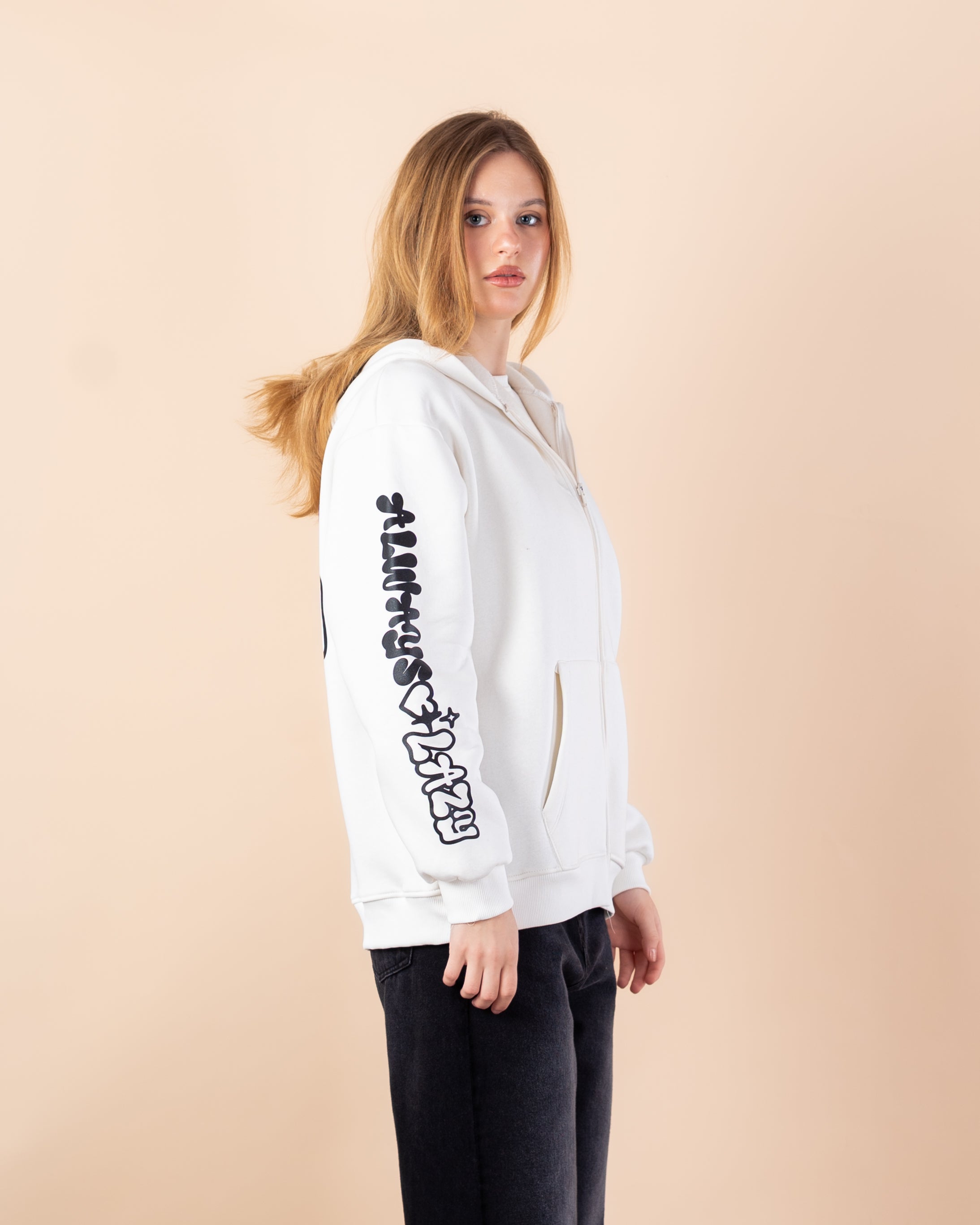 Sweatshirt with print on -  shoulder and back