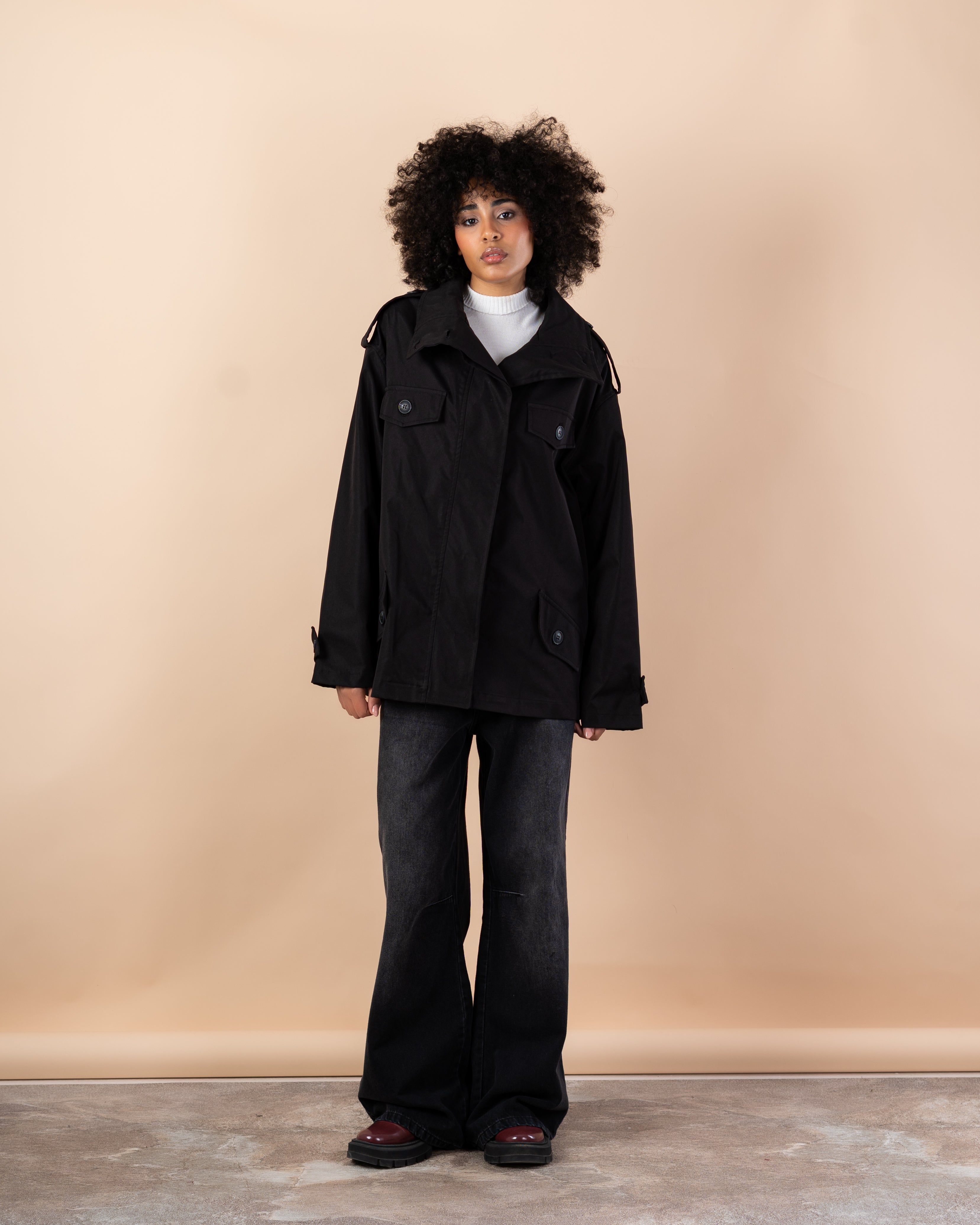 jacket - Gabardine with belt