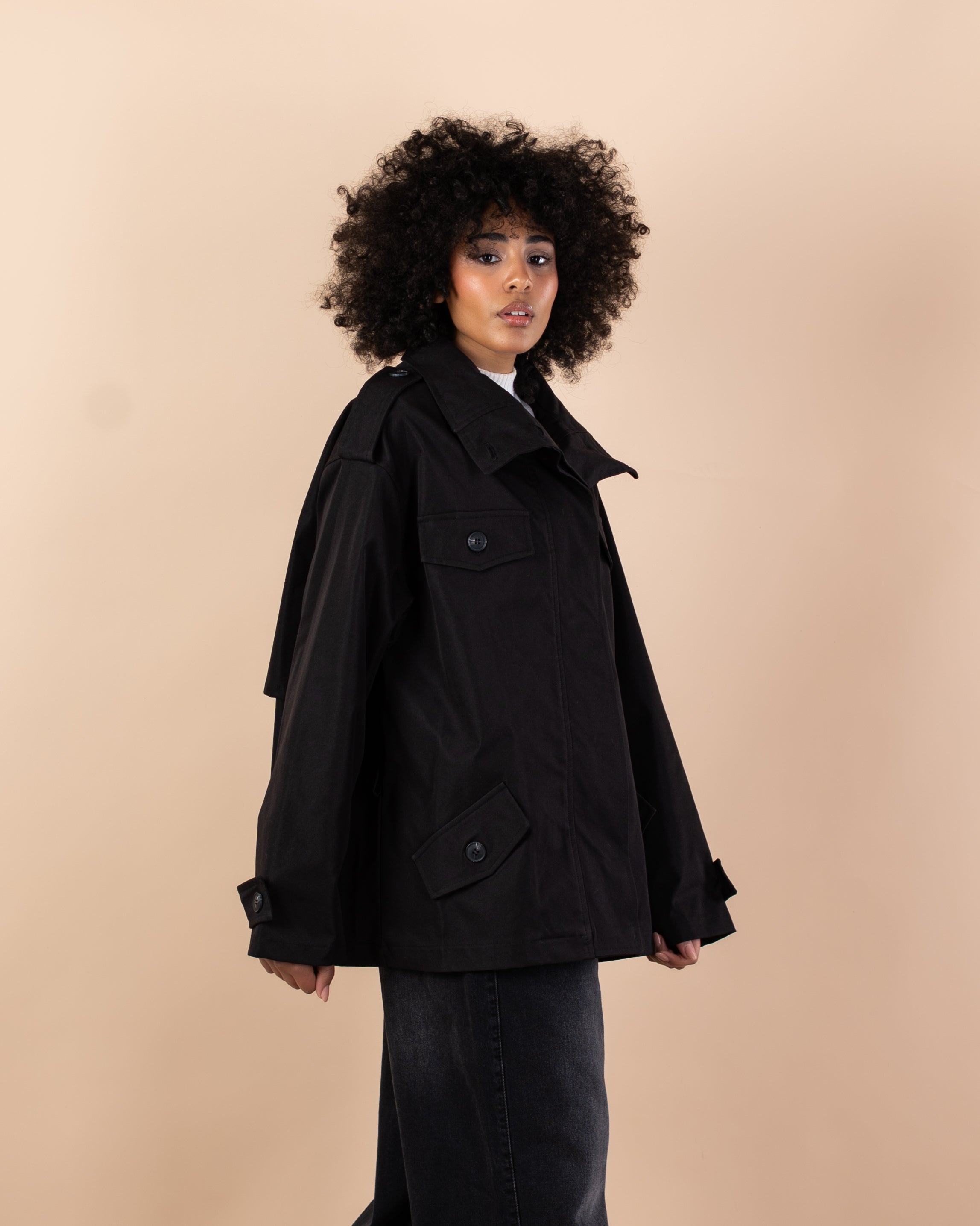 jacket - Gabardine with belt