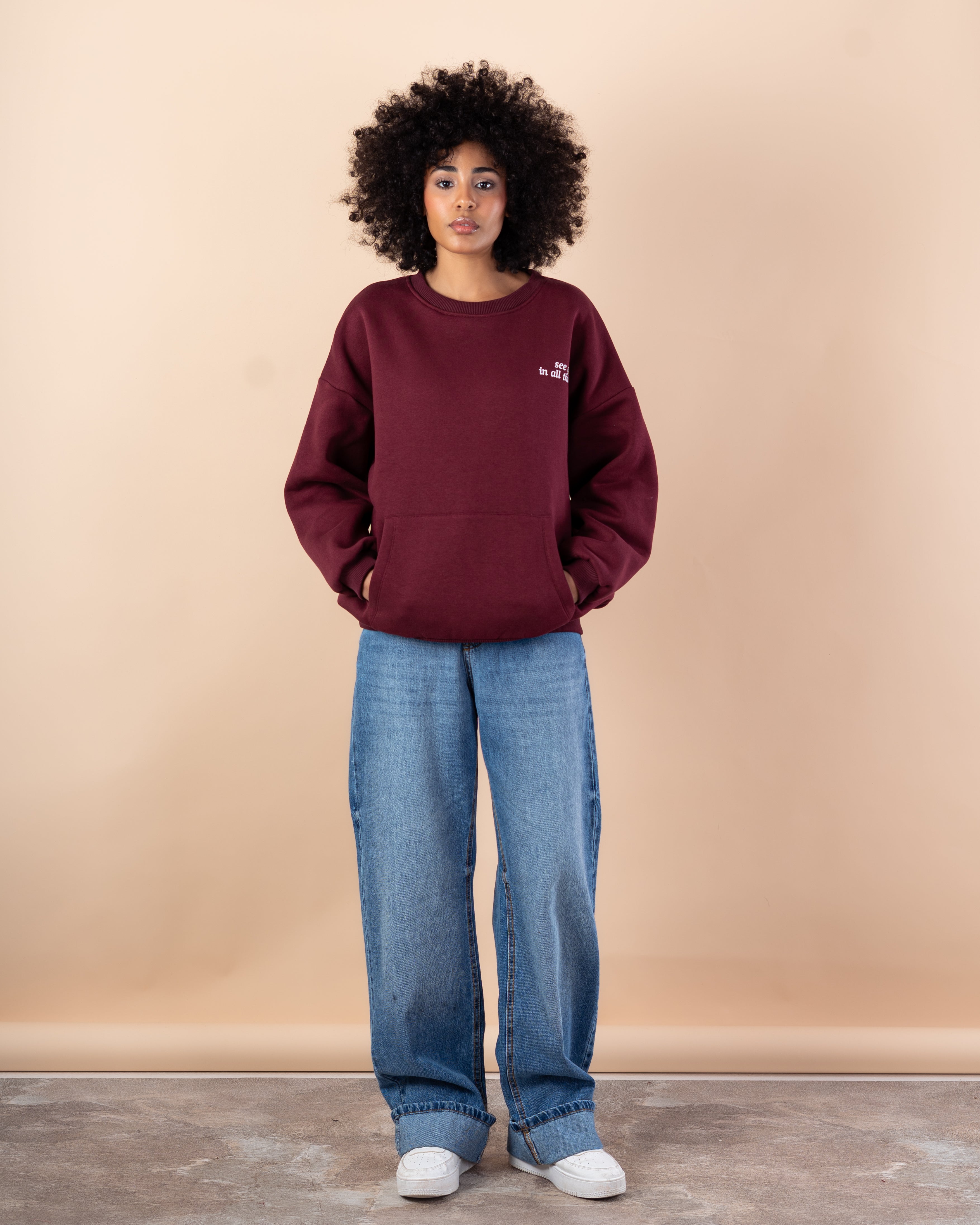 Sweatshirt with - print on the back