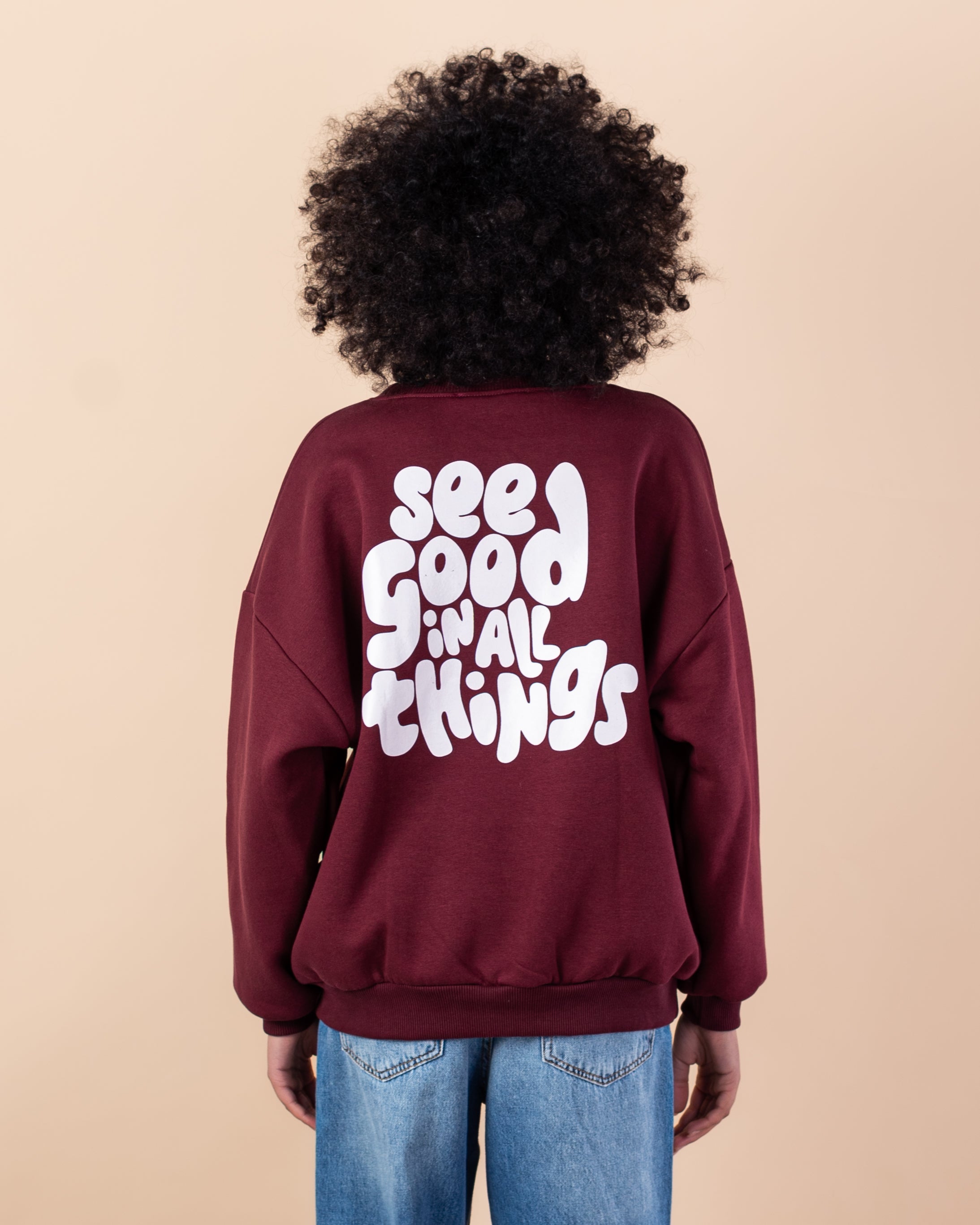 Sweatshirt with - print on the back