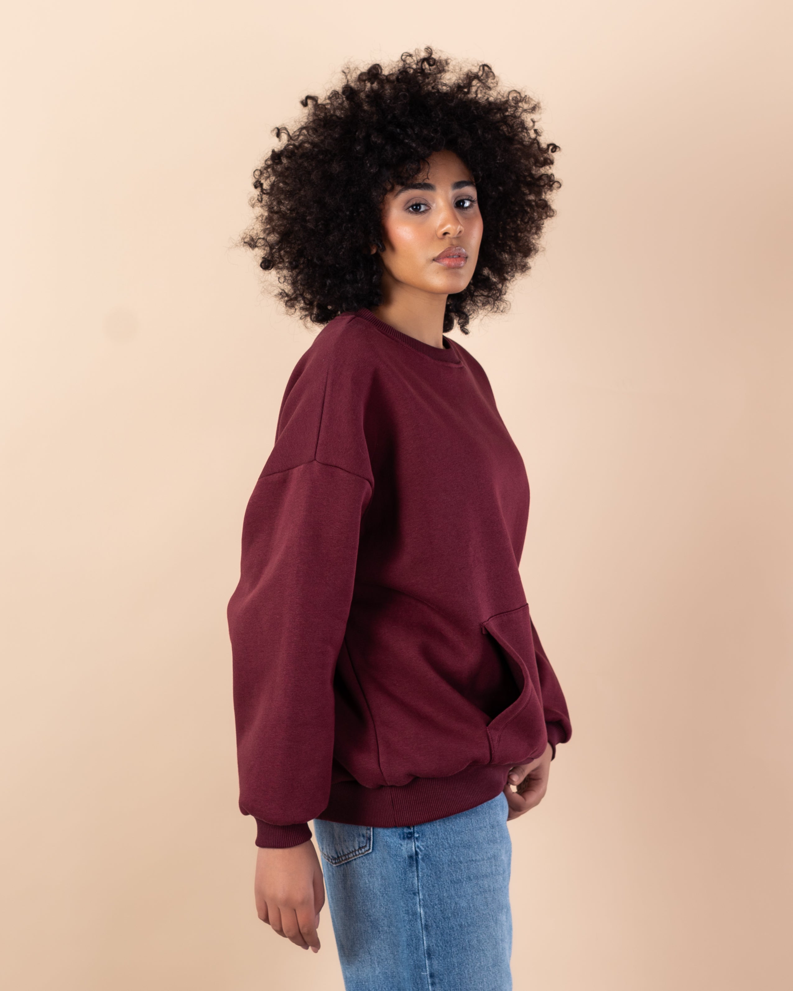 Sweatshirt with - print on the back