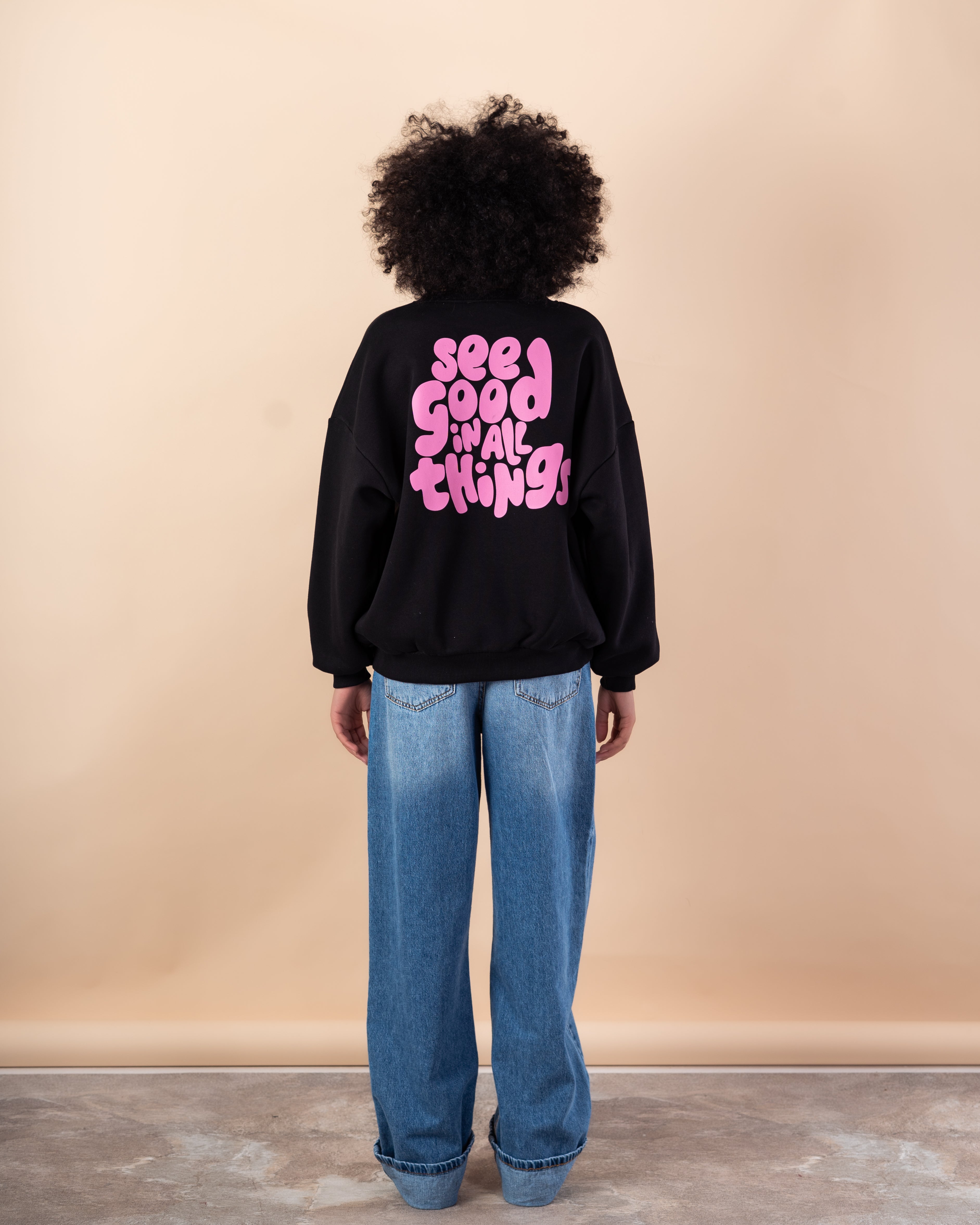 Sweatshirt with - print on the back