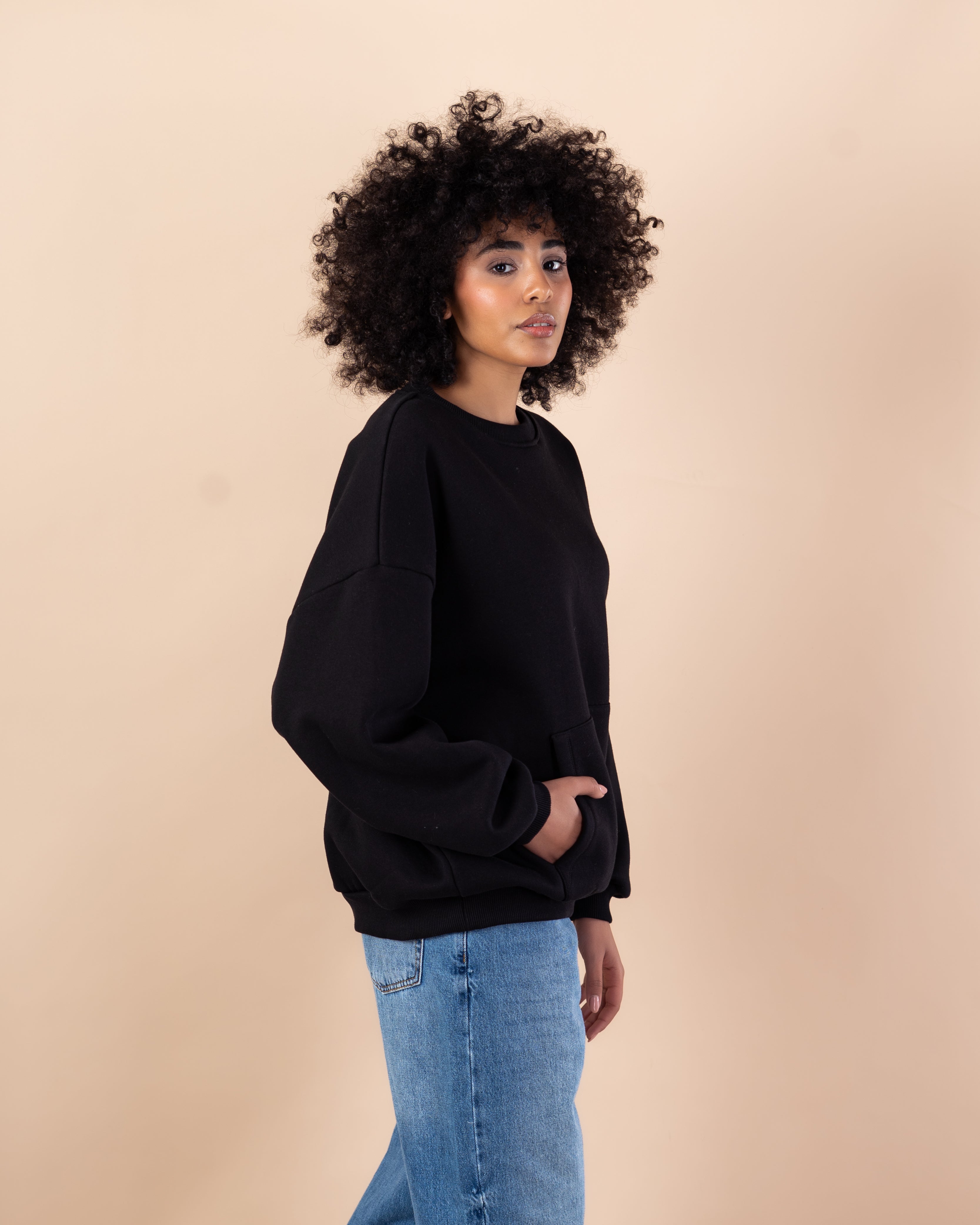 Sweatshirt with - print on the back