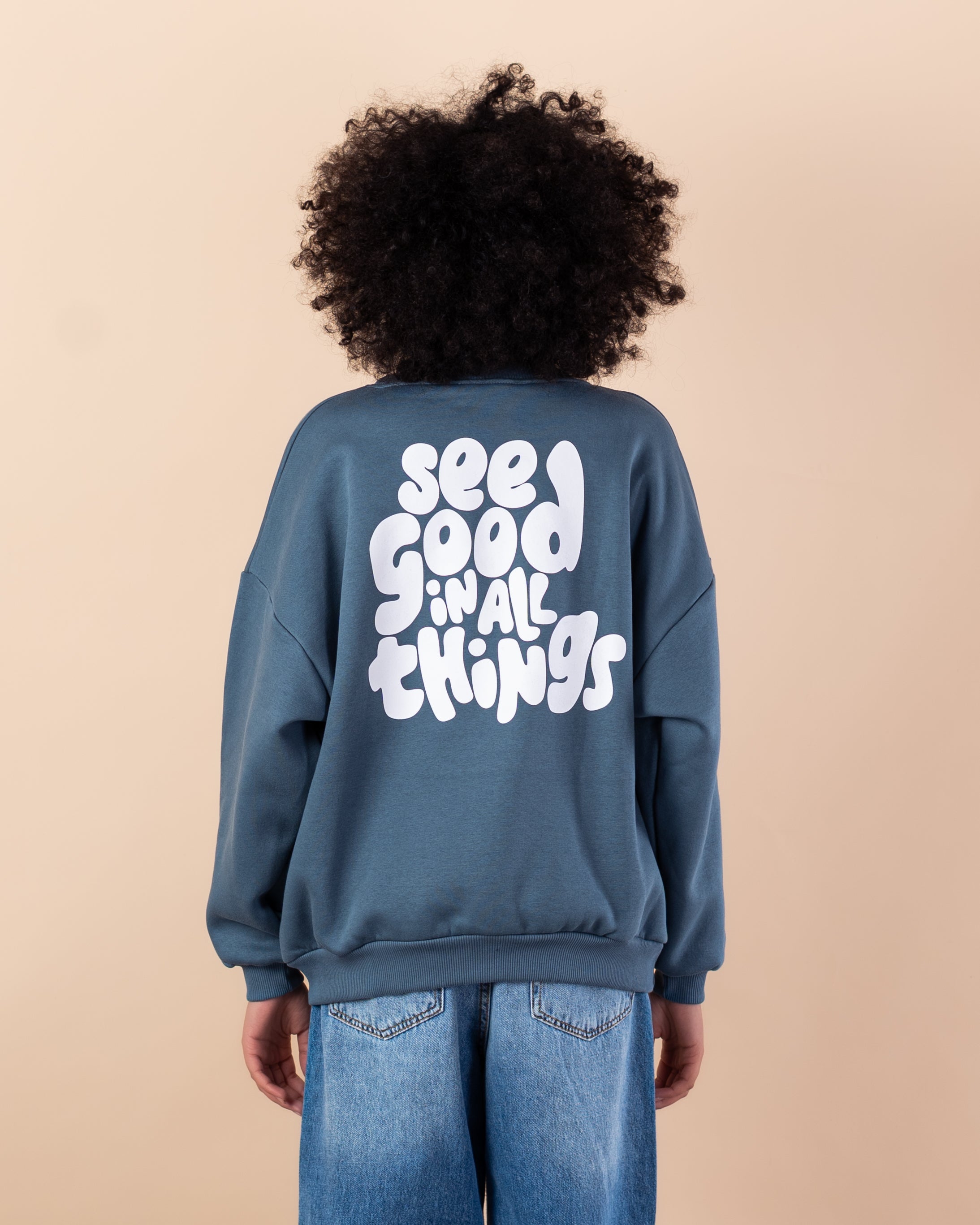 Sweatshirt with - print on the back