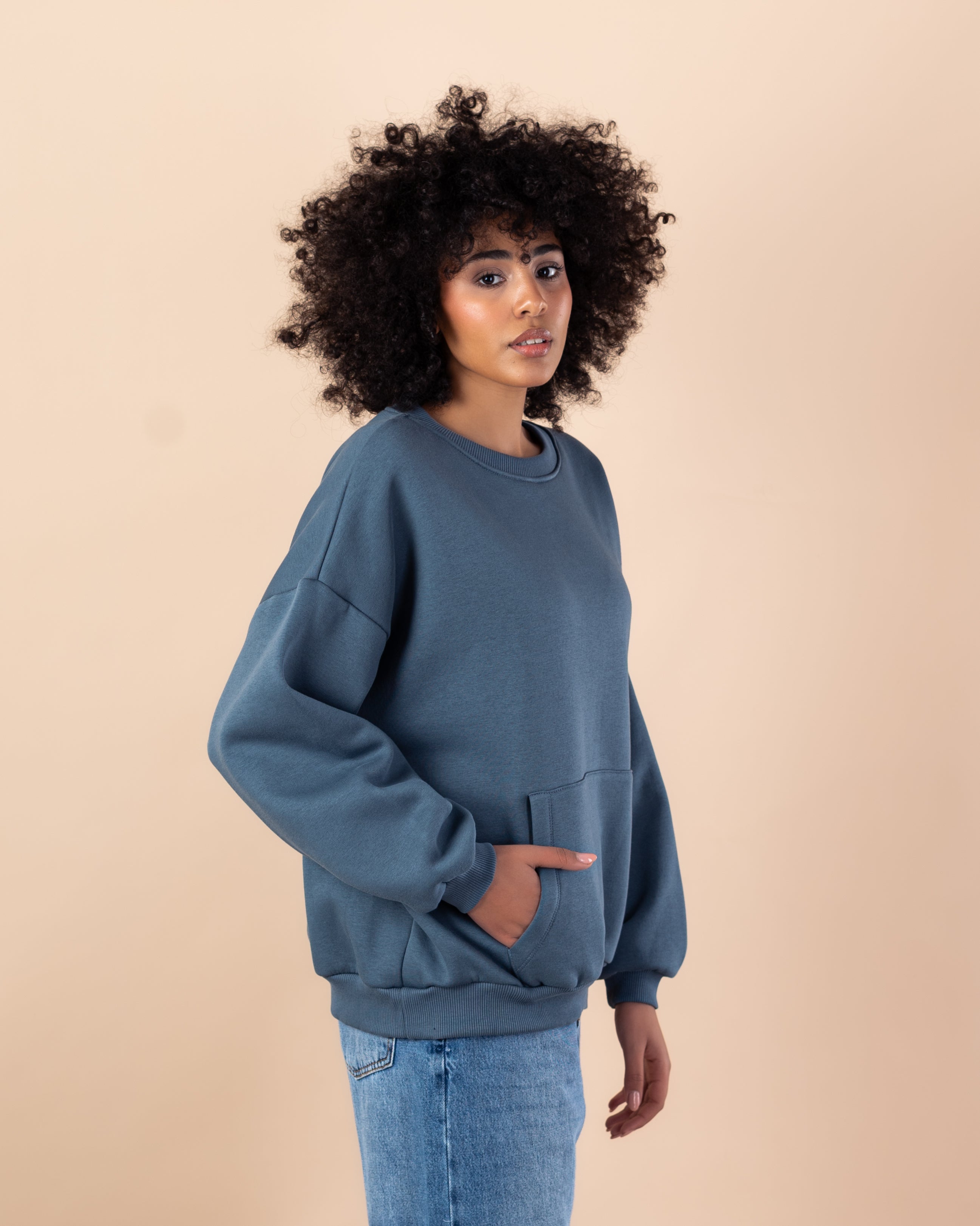 Sweatshirt with - print on the back