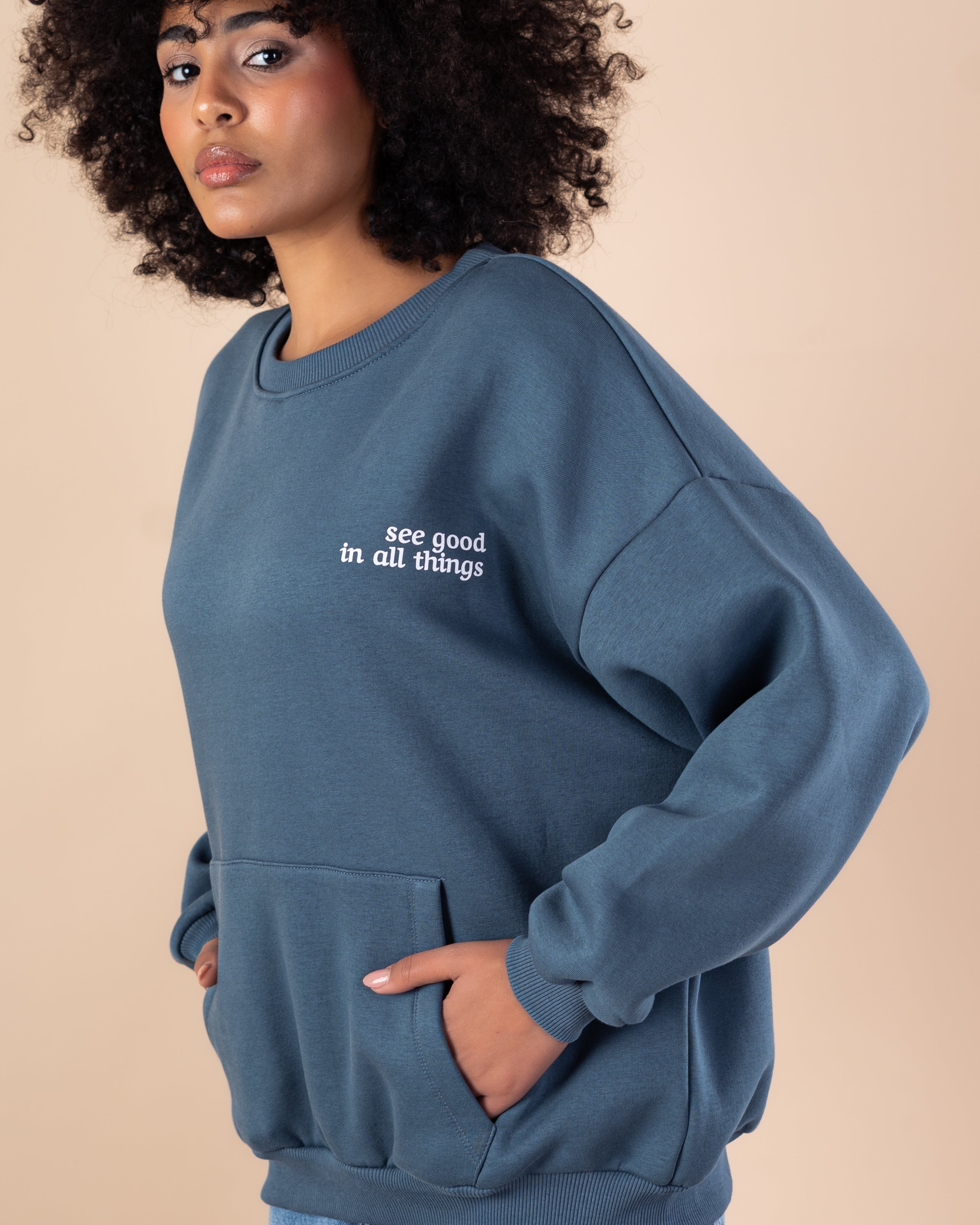 Sweatshirt with - print on the back