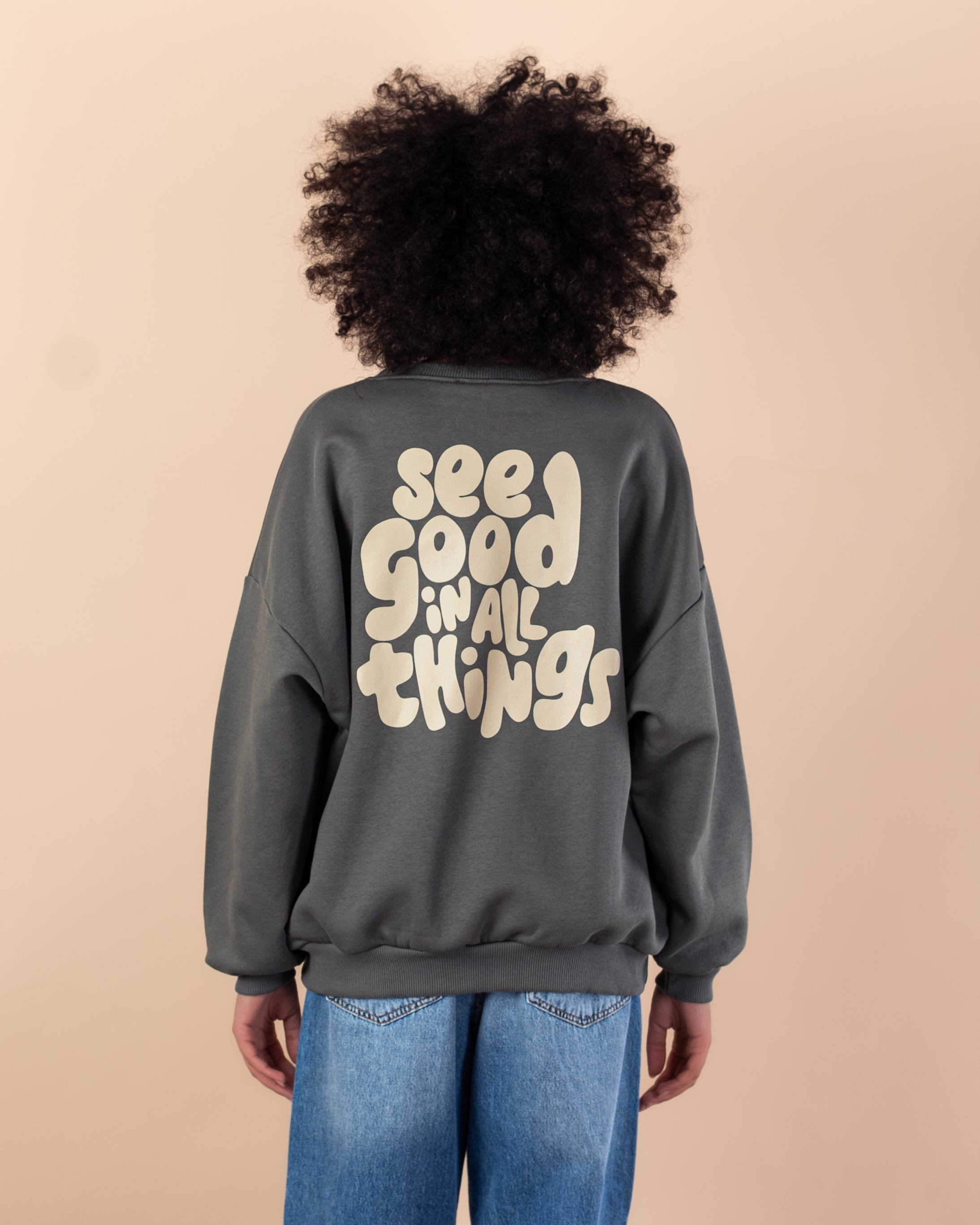 Sweatshirt with - print on the back