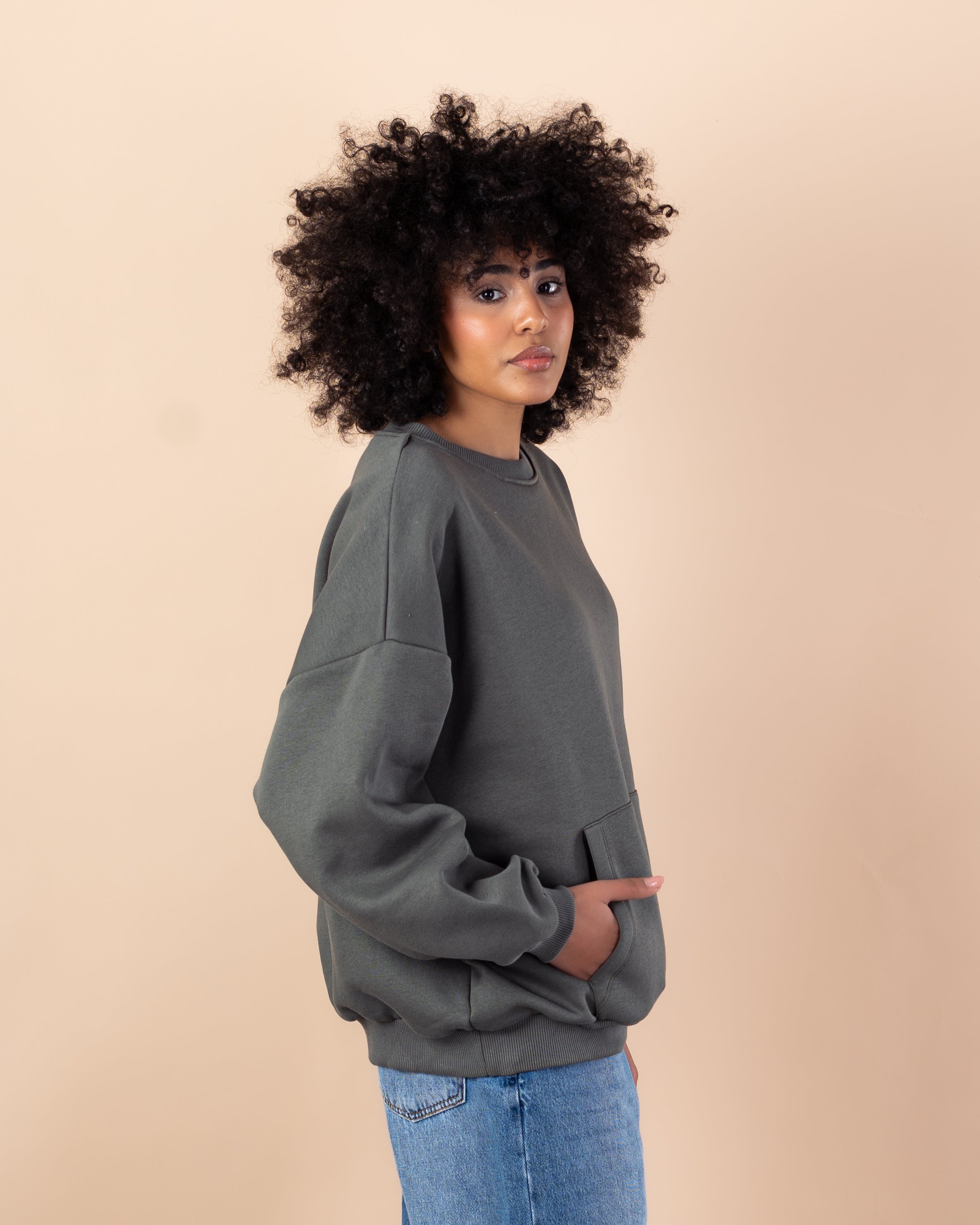 Sweatshirt with - print on the back