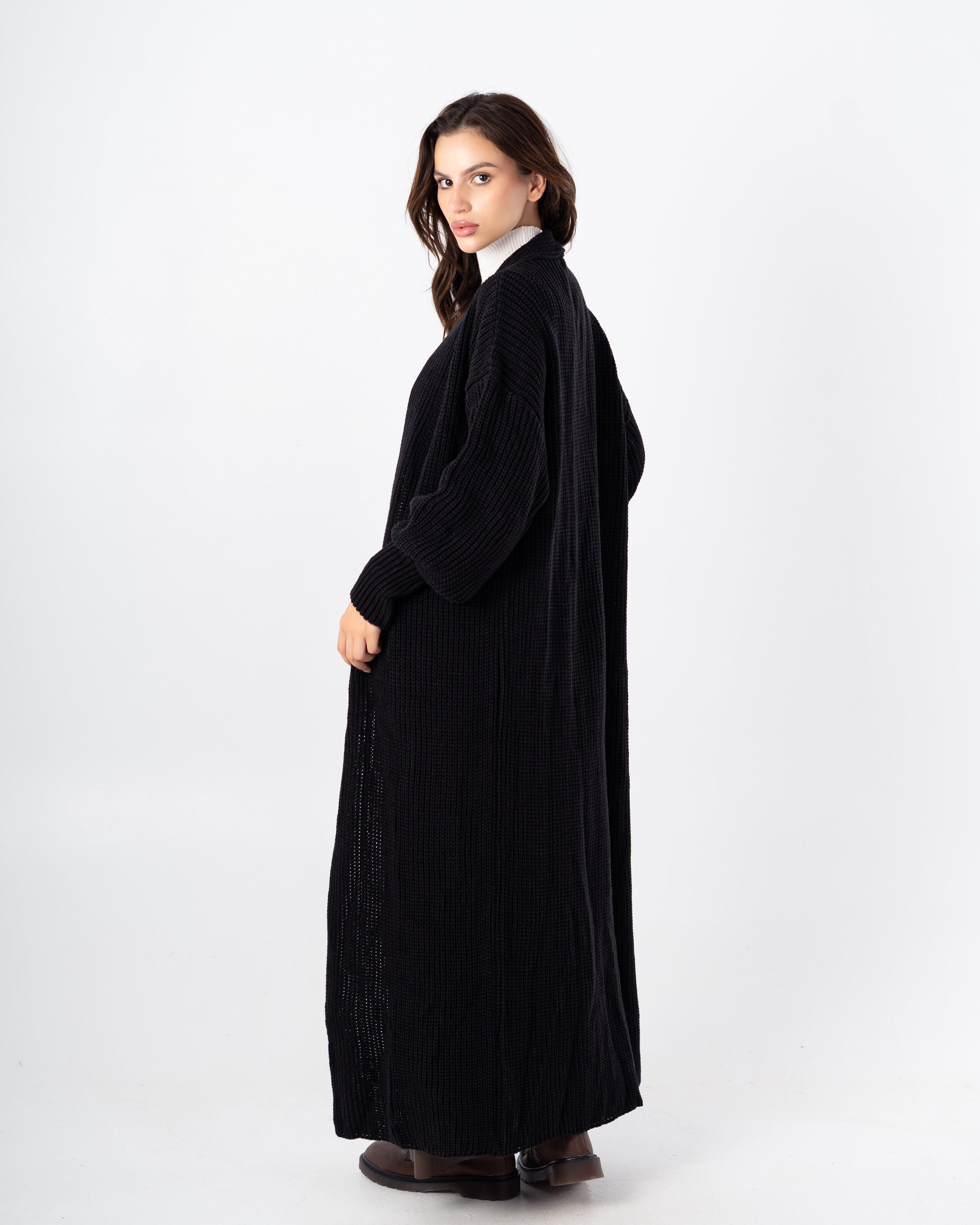 Knitwear Cardigan – Plain Long (Simple Elastic Sleeves)