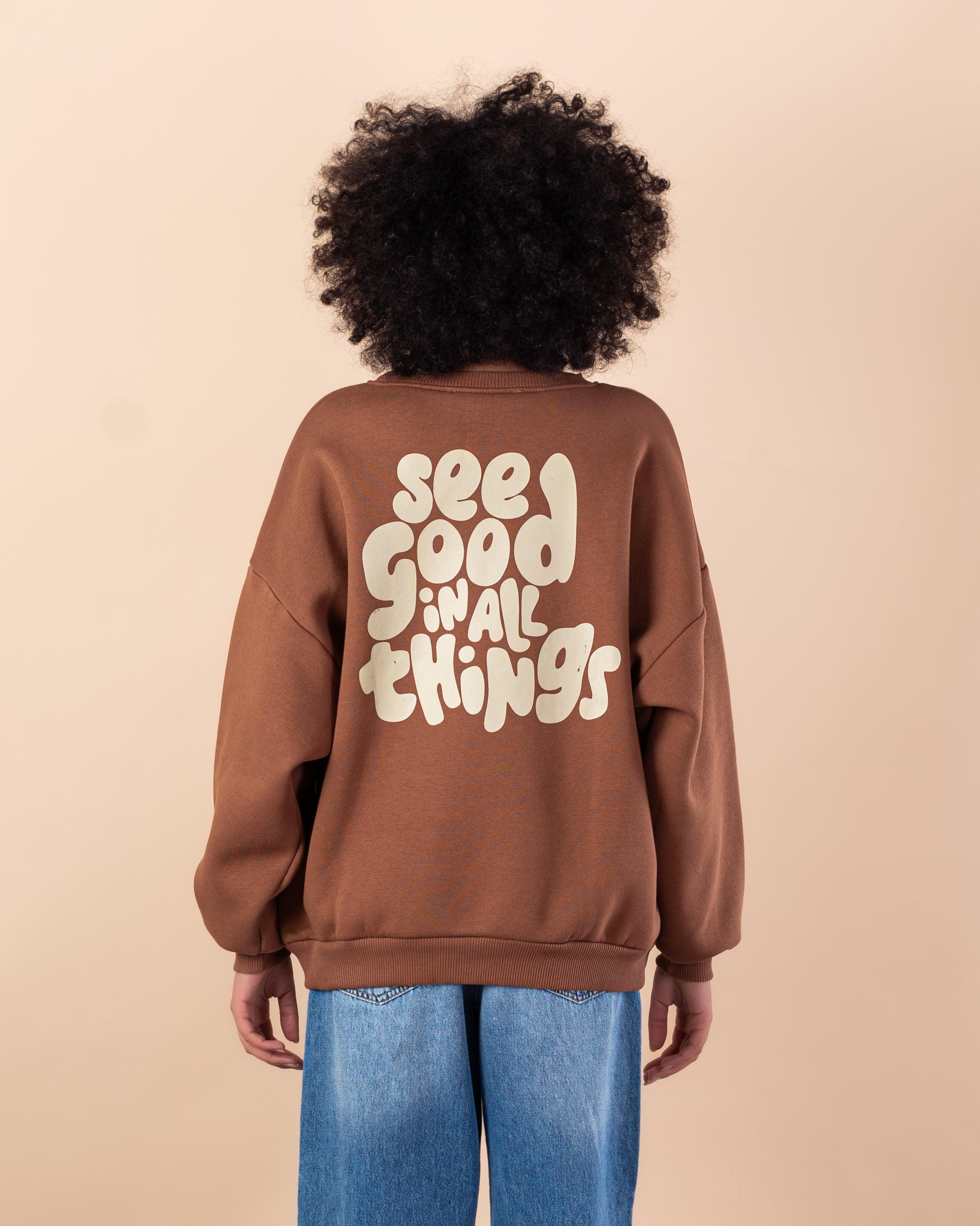 Sweatshirt with - print on the back