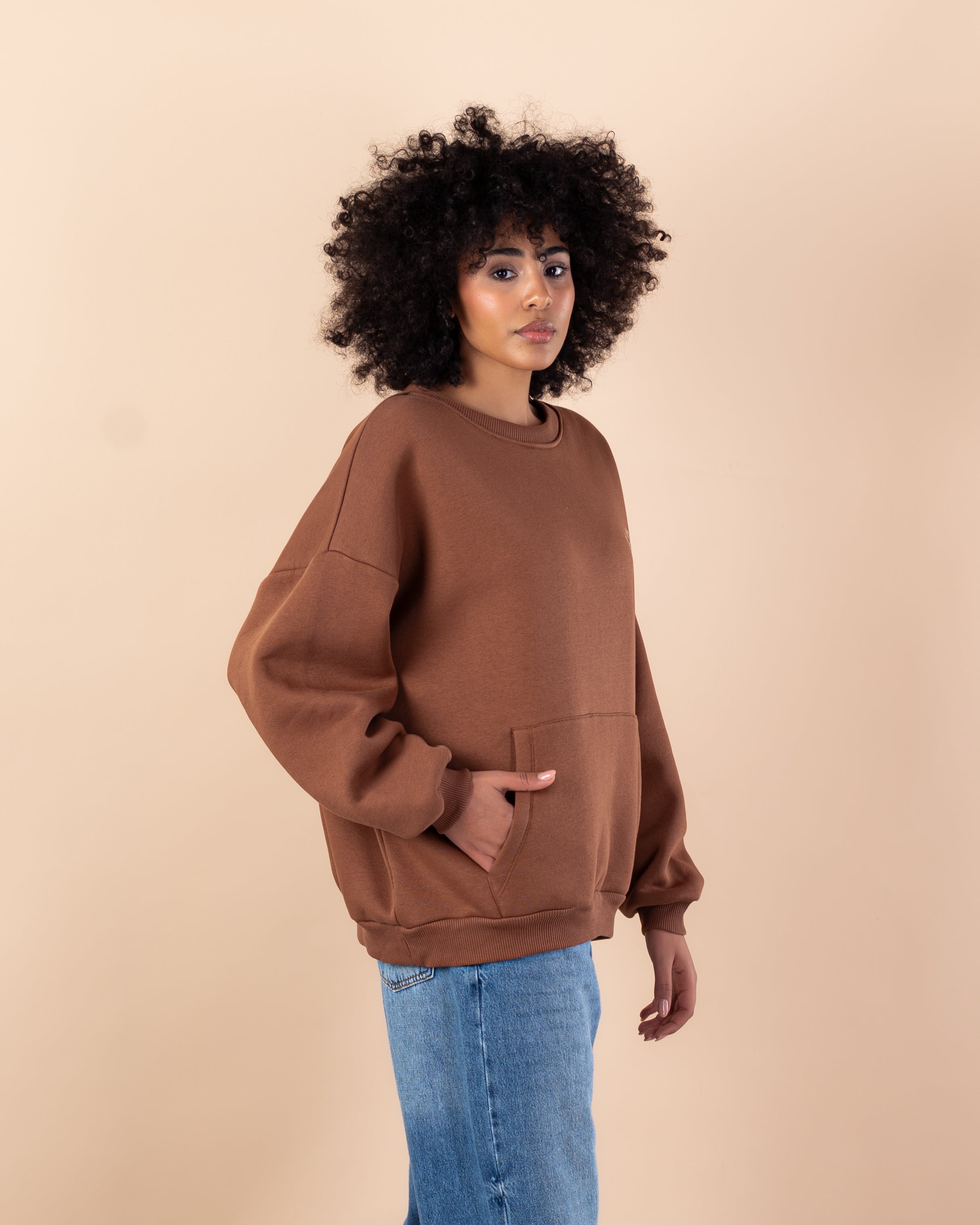 Sweatshirt with - print on the back