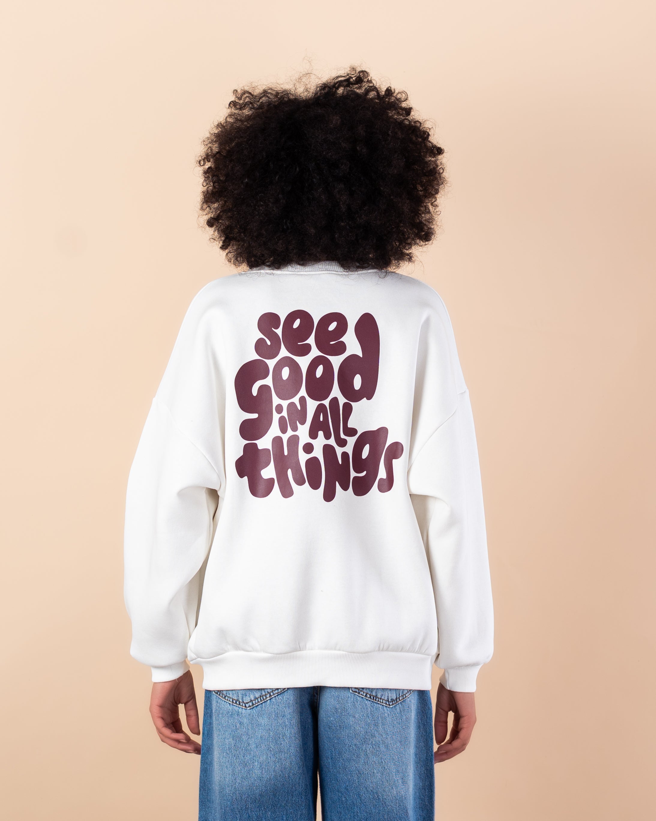 Sweatshirt with - print on the back