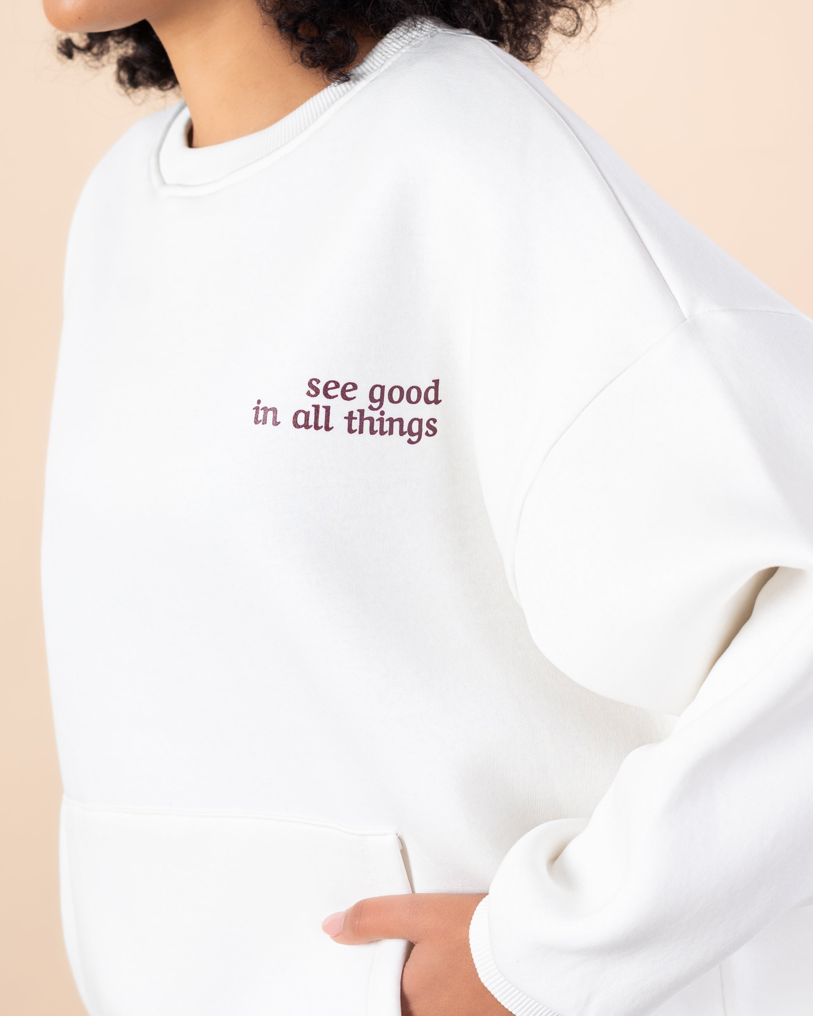 Sweatshirt with - print on the back