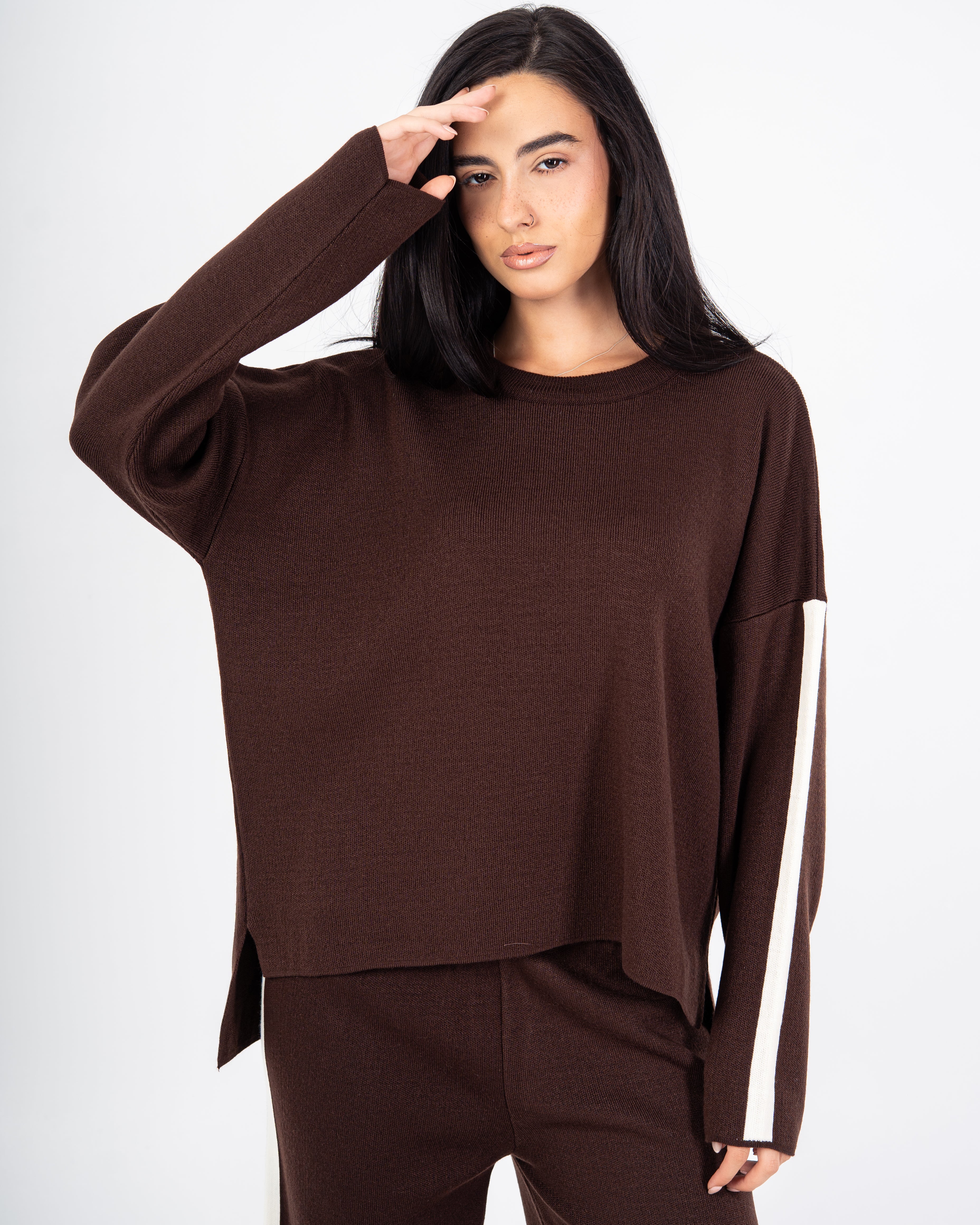 Knitwear Suit – Stripe On Sleeves