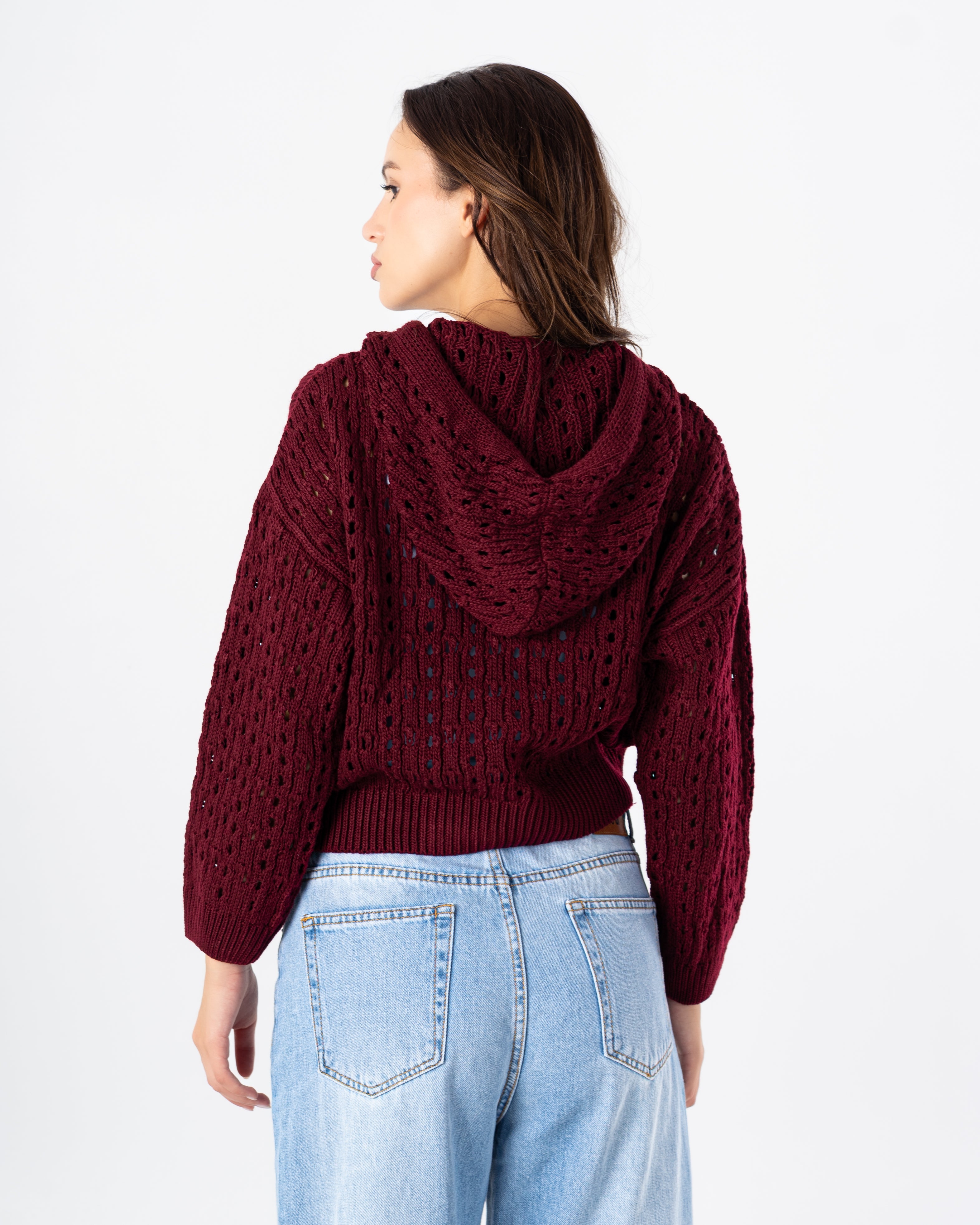 Knitwear Pullover – Hoodie (Short - With Cutouts)