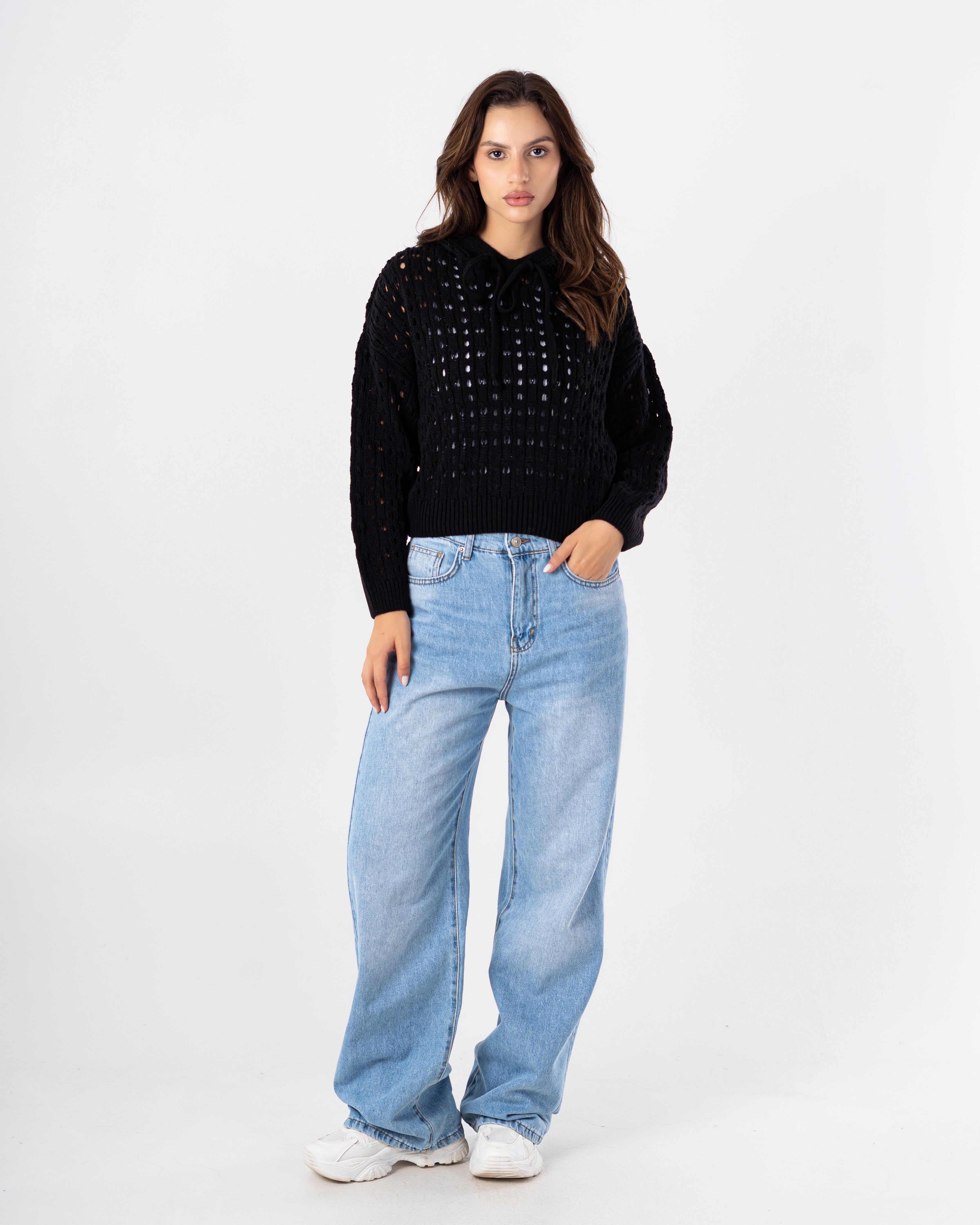 Knitwear Pullover – Hoodie (Short - With Cutouts)