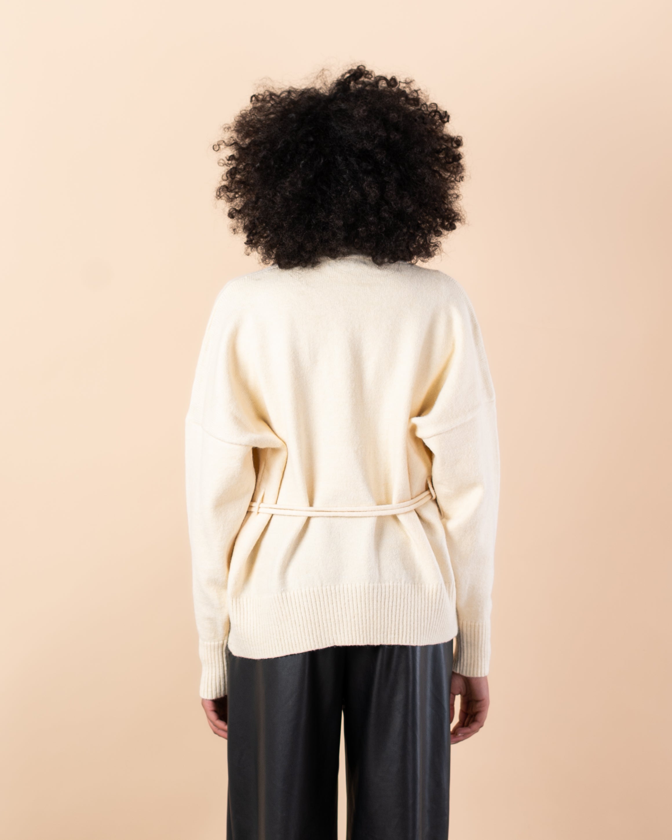 Knitwear Cardigan - Short  with drawstring