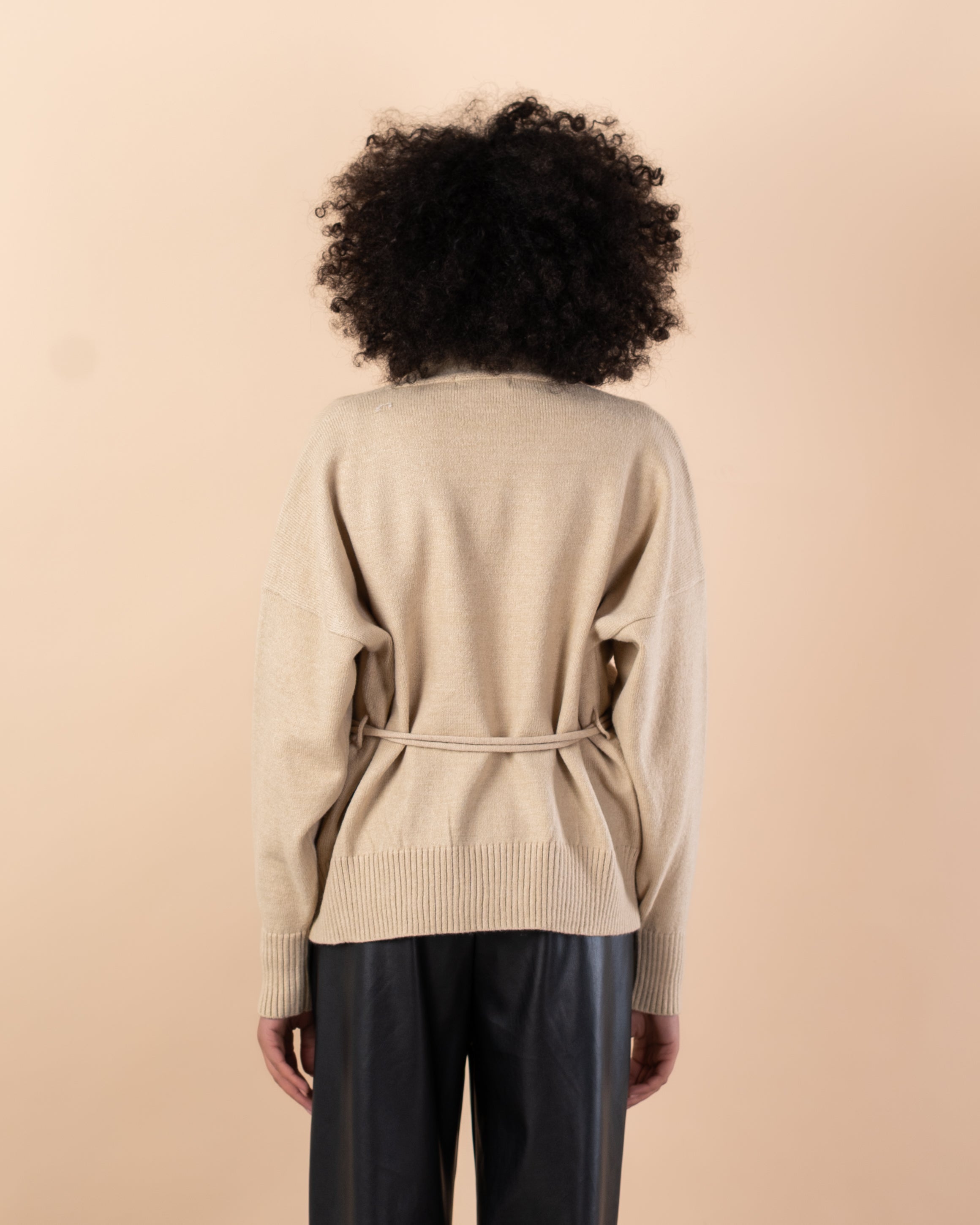 Knitwear Cardigan - Short  with drawstring