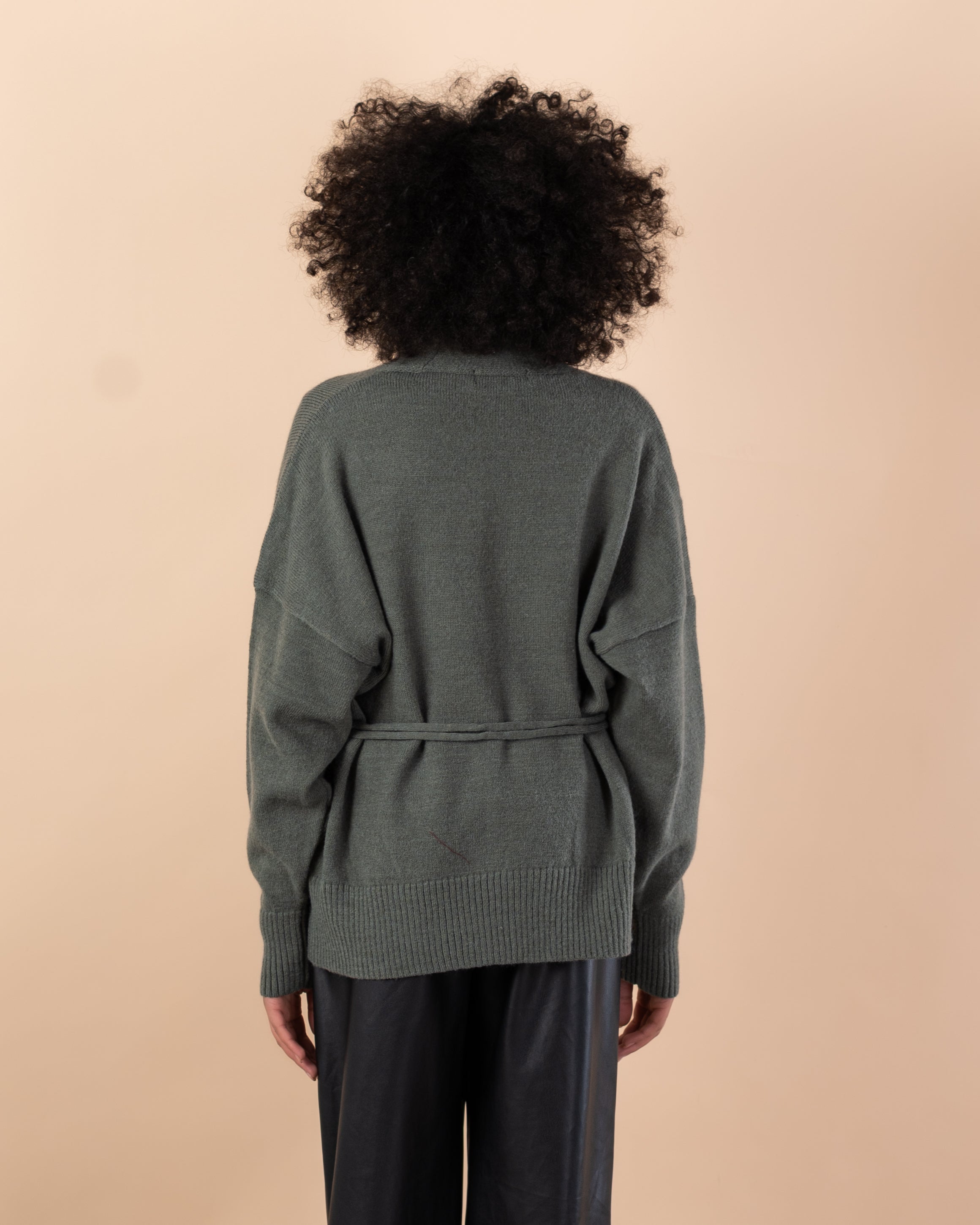 Knitwear Cardigan - Short  with drawstring
