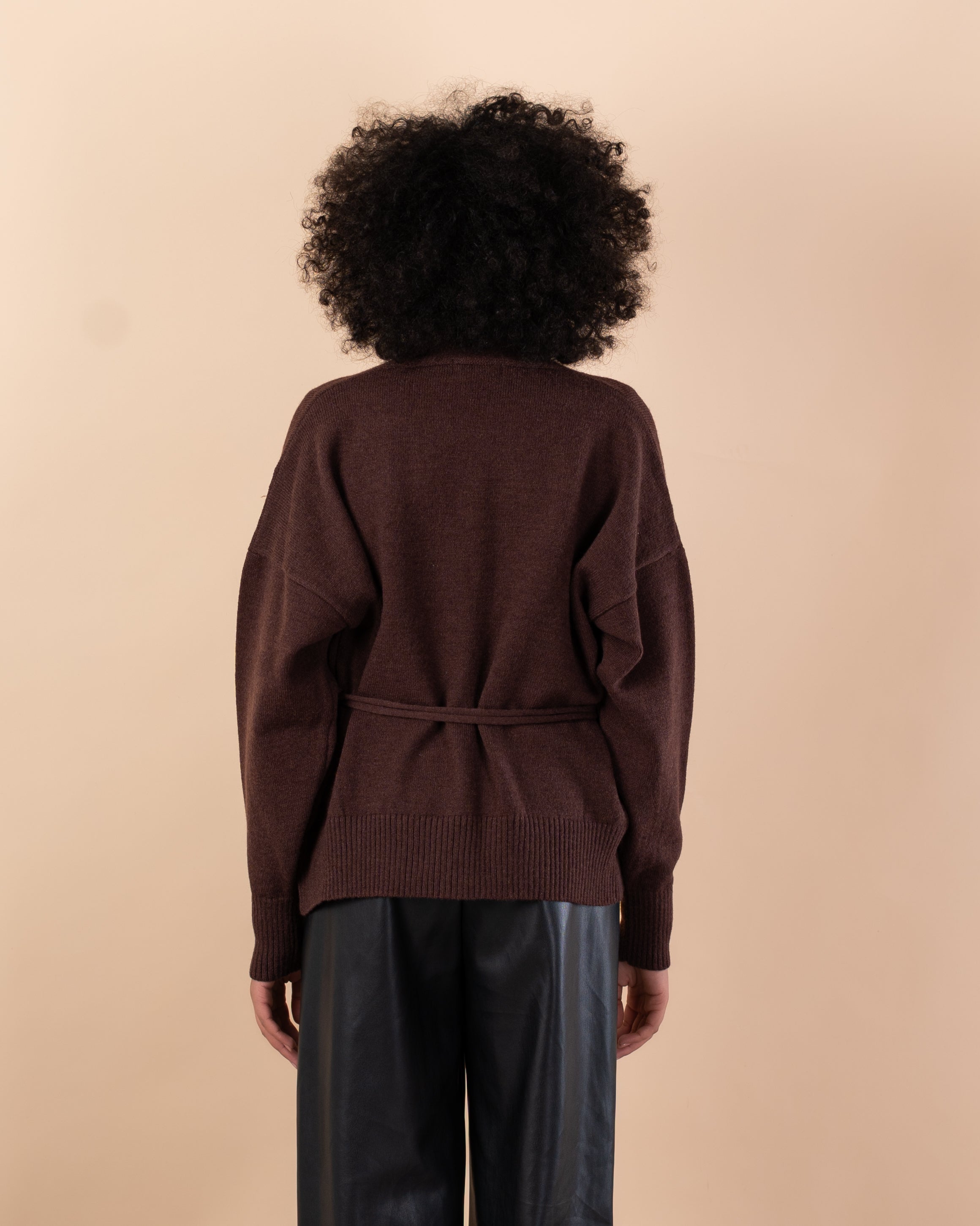 Knitwear Cardigan - Short  with drawstring