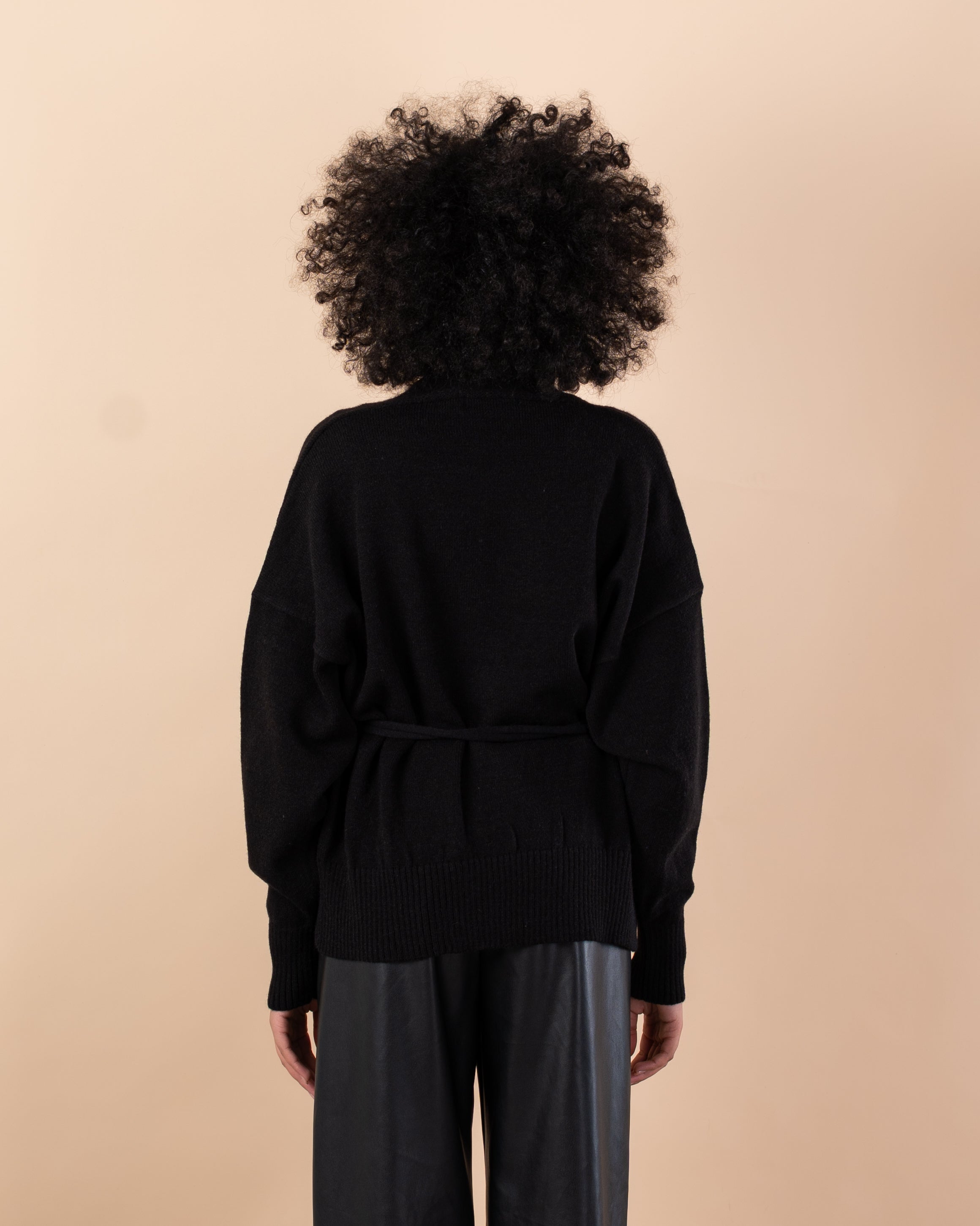 Knitwear Cardigan - Short  with drawstring