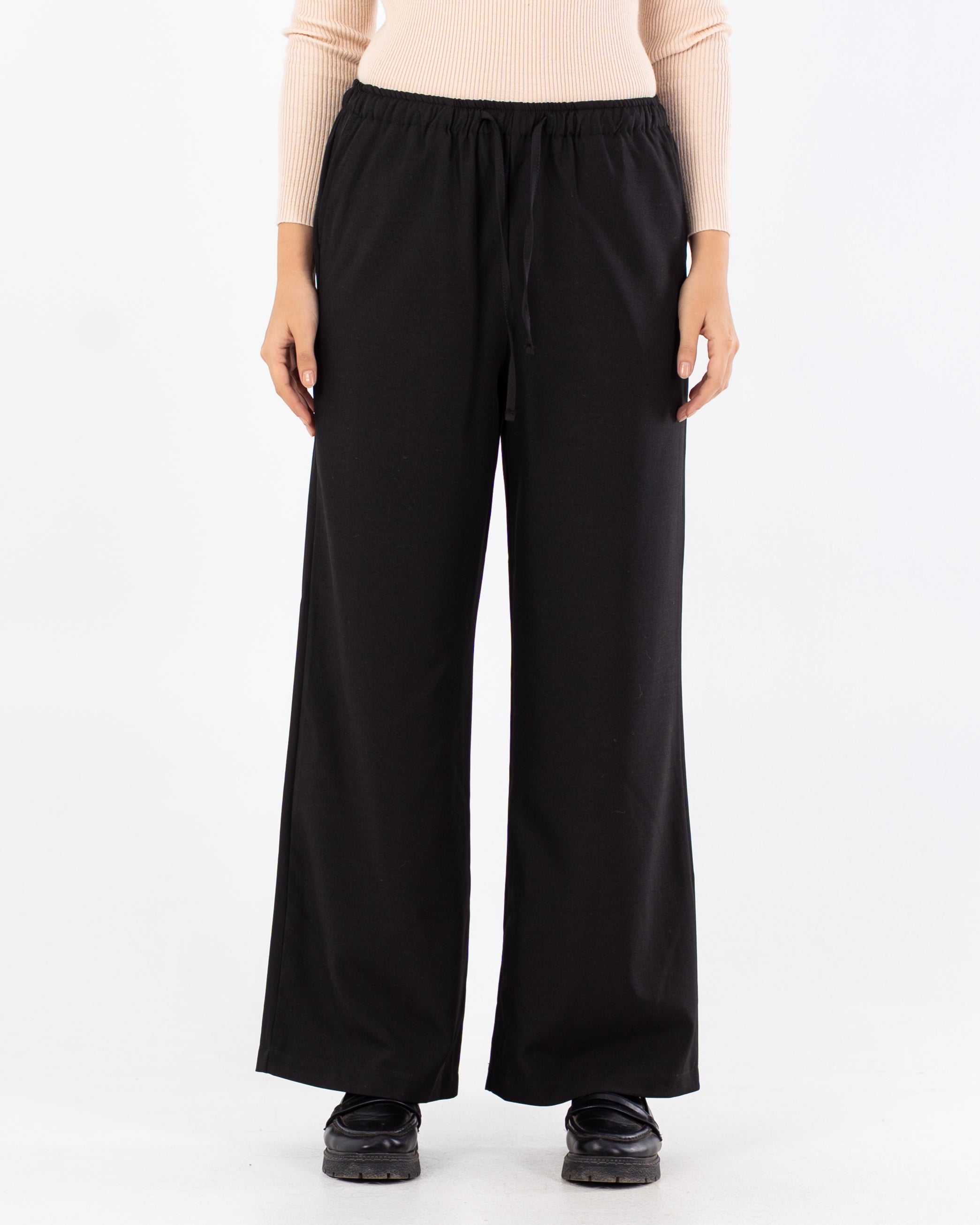 Classic Trouser With Drawstring – (Wide Leg)