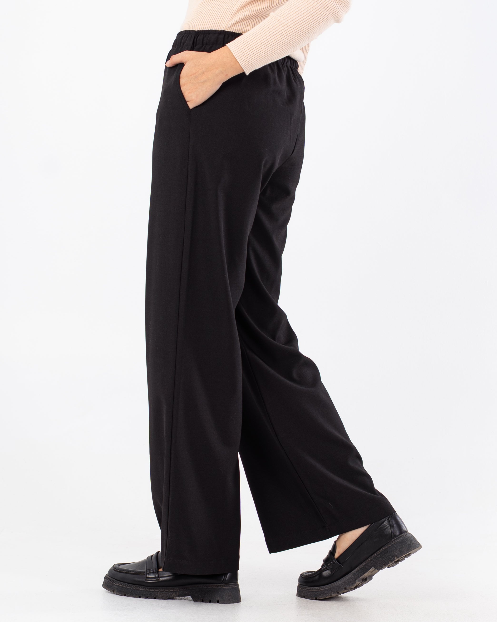 Classic Trouser With Drawstring – (Wide Leg)
