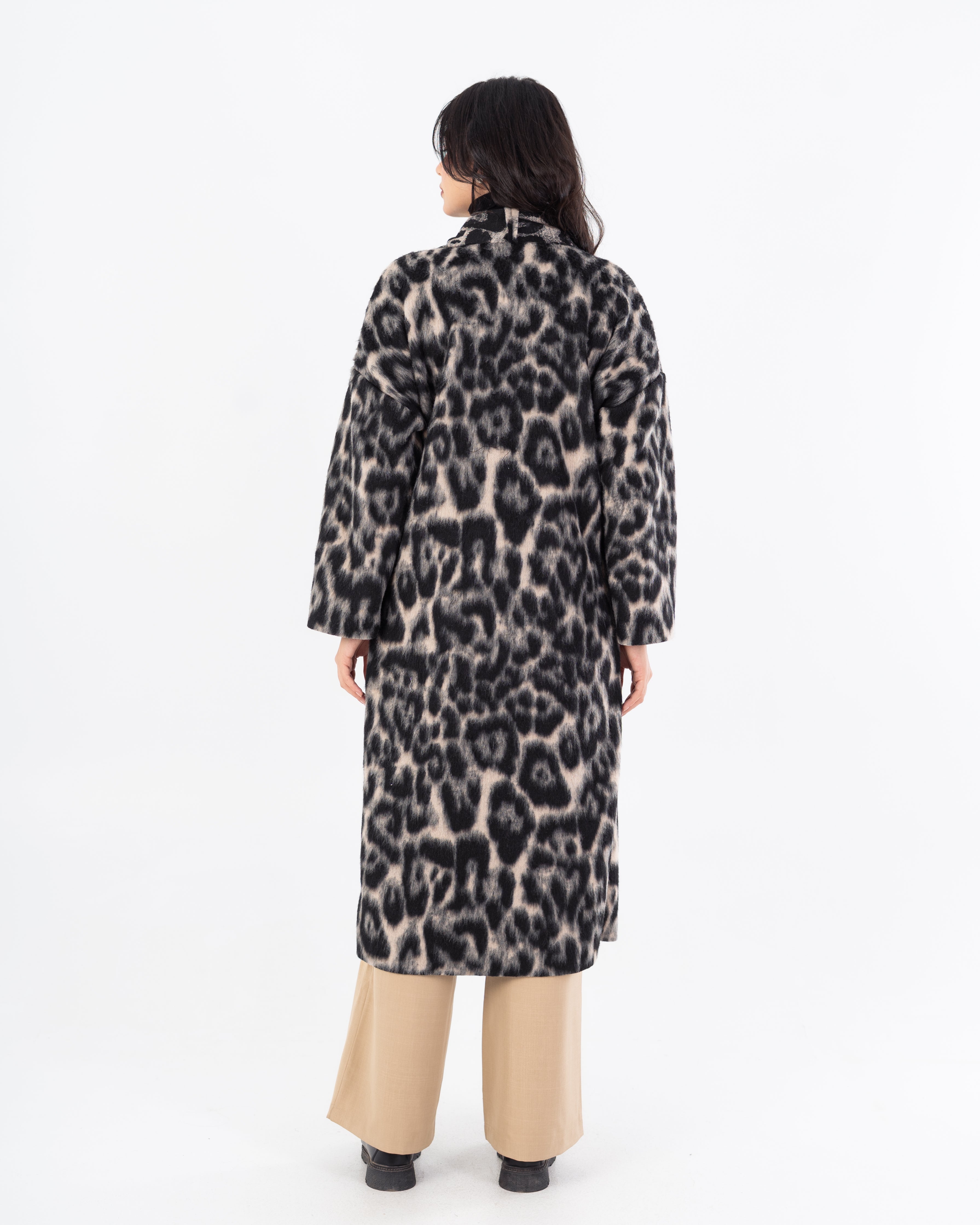 معطف ترنش – طويل (طبعة جلد النمر)