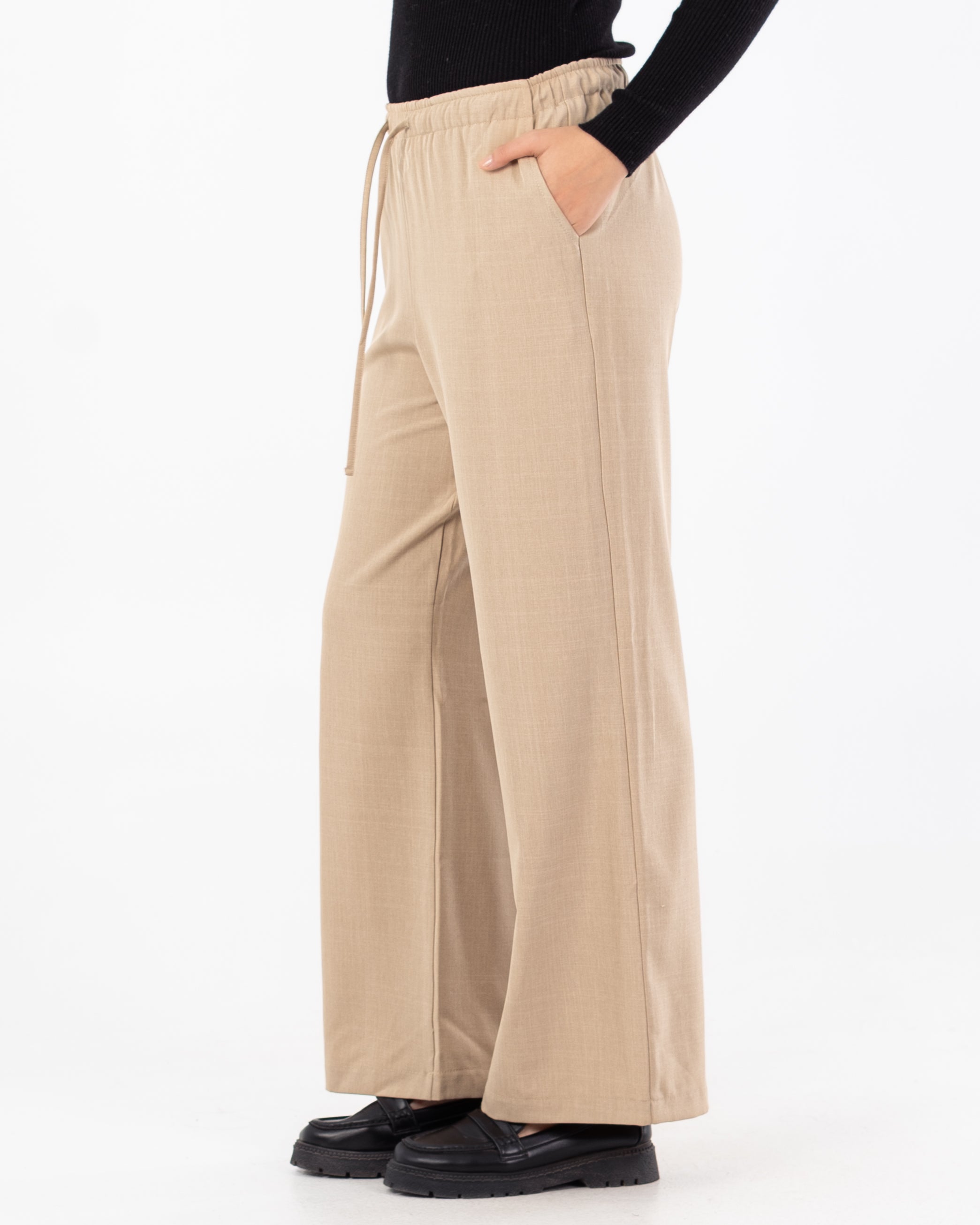 Classic Trouser With Drawstring – (Wide Leg)
