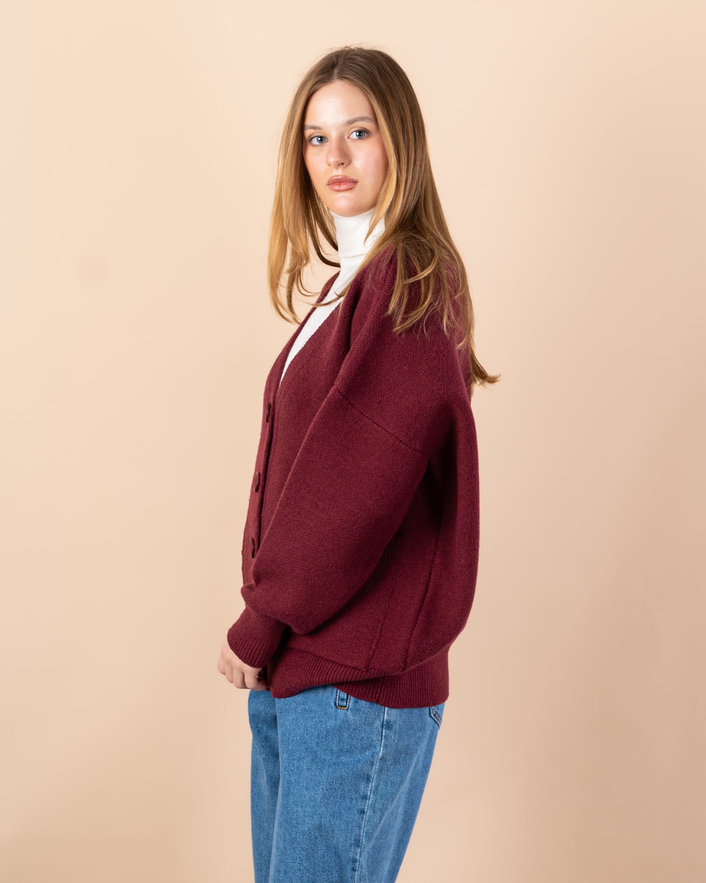 Knitted cardigan with 2 pockets