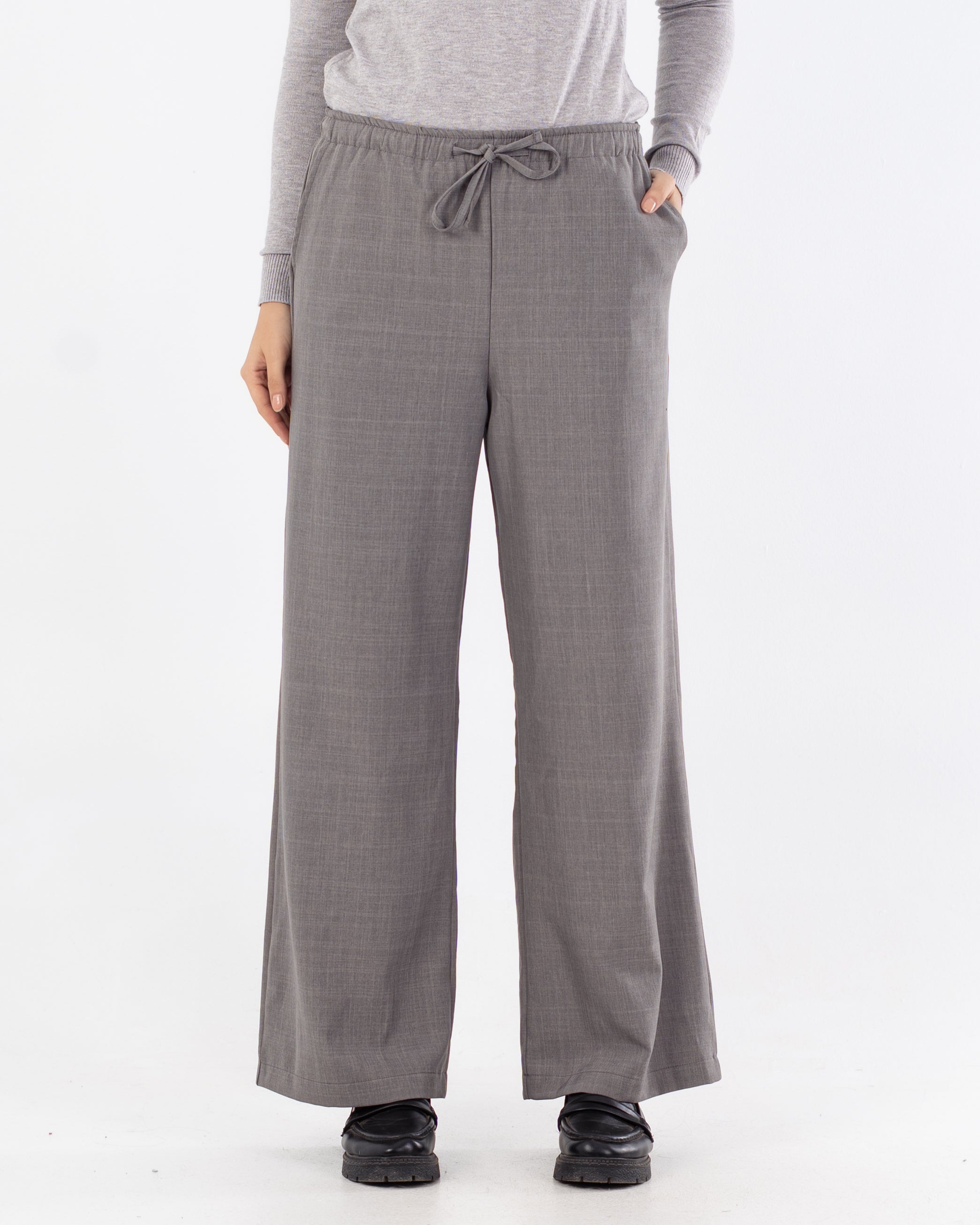 بنطلون كلاسيكي برباط – (ساق واسعة)