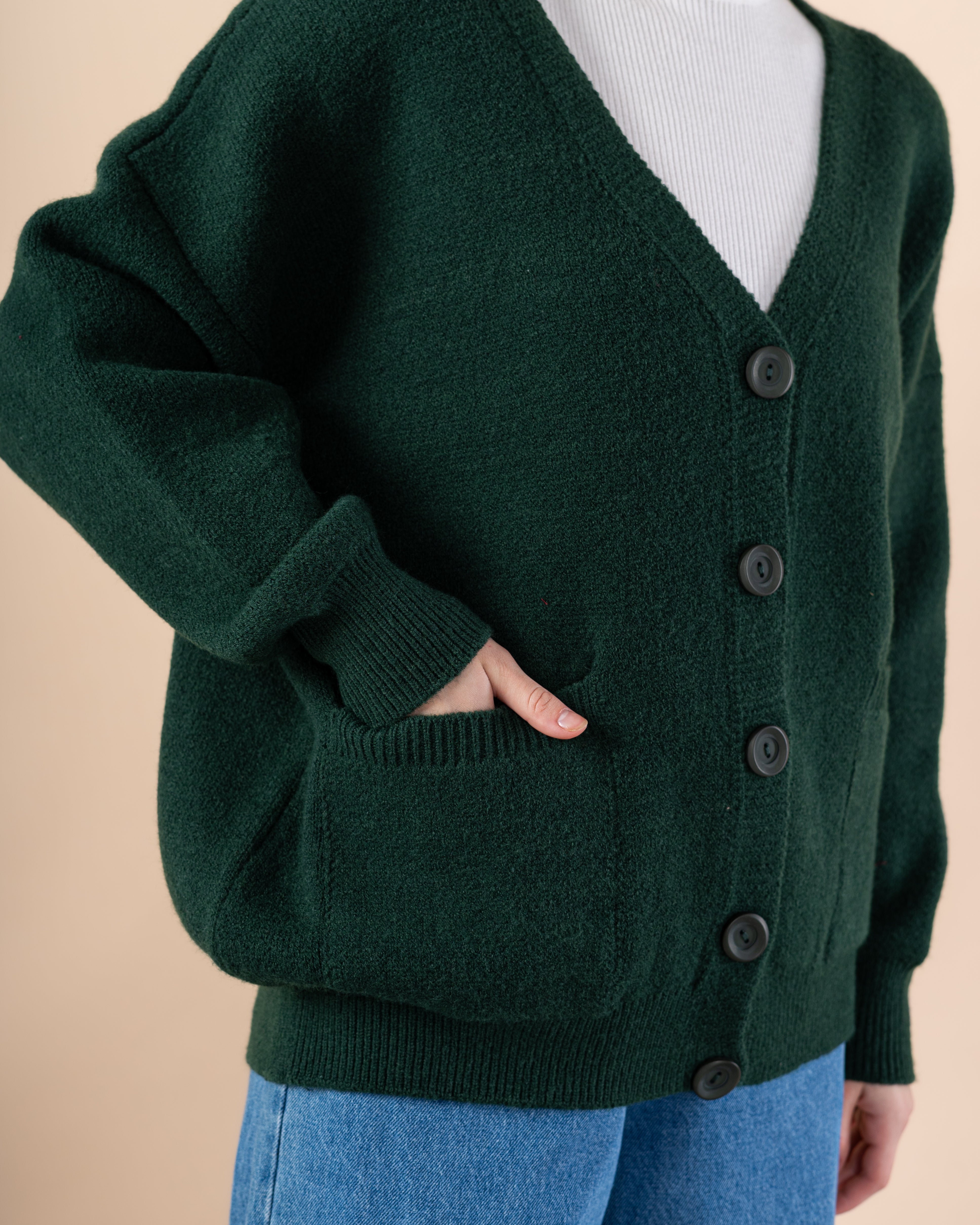 Knitted cardigan with 2 pockets