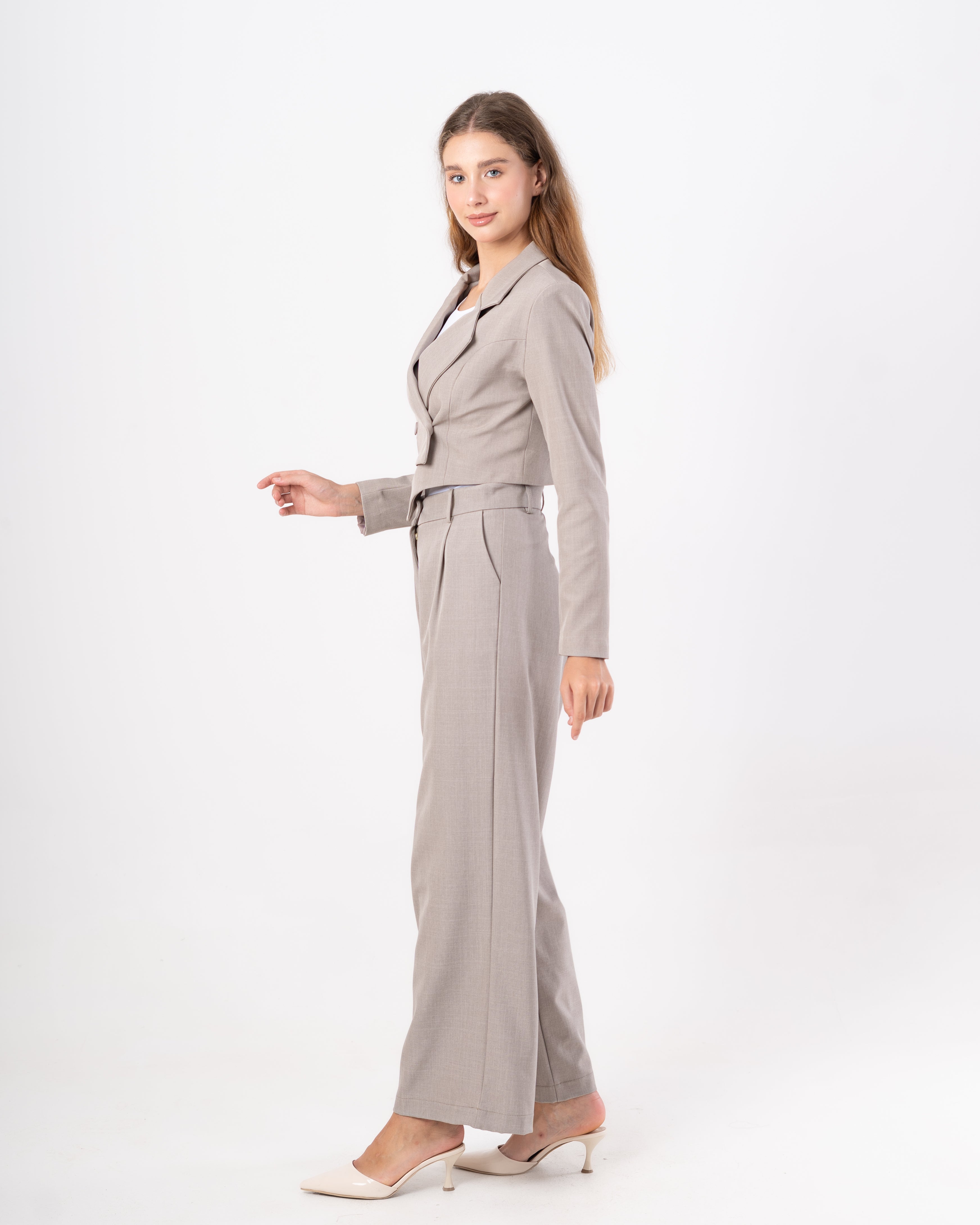 Double Button - Cropped Blazer