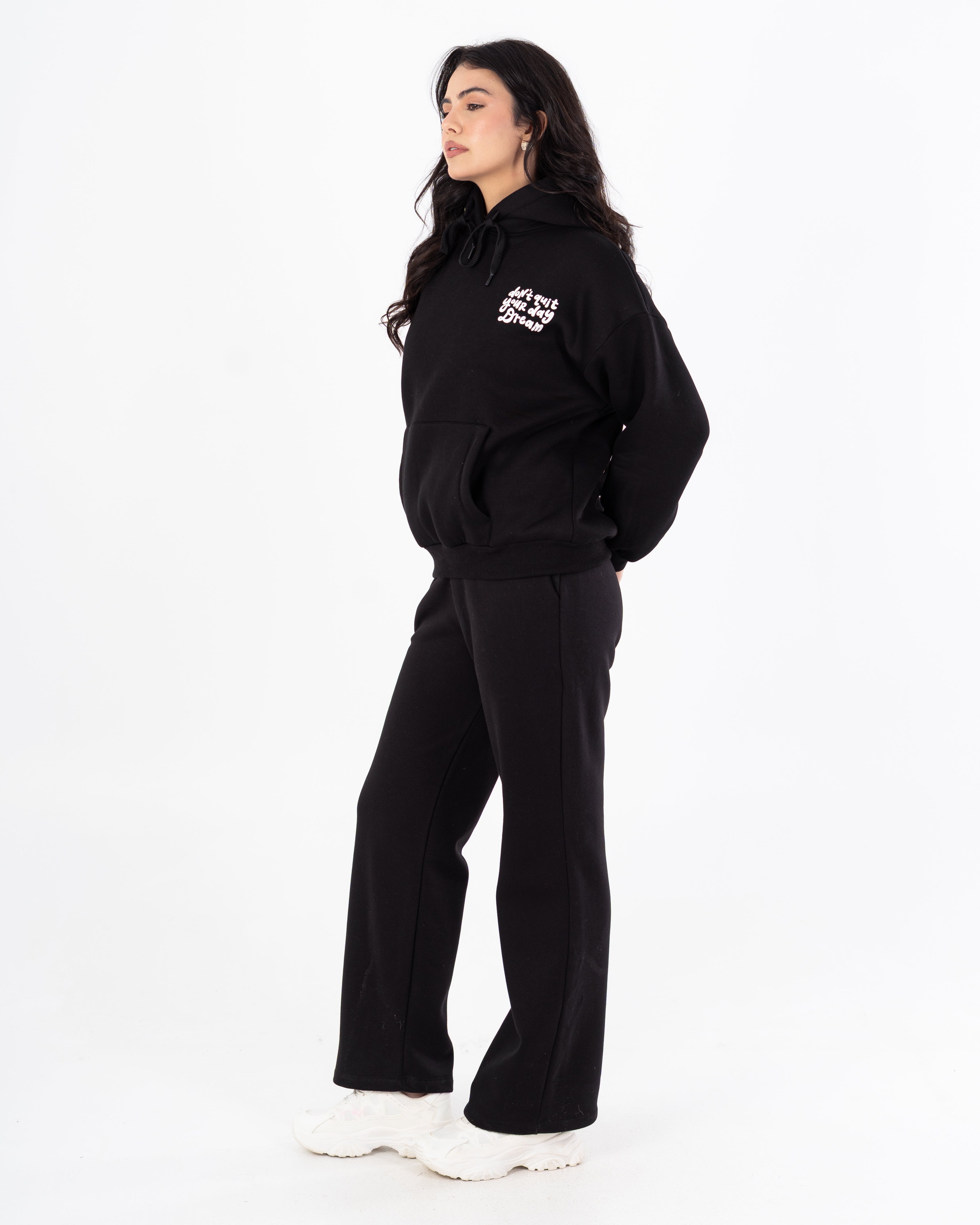 هودي – طبعة زهور صغيرة على الصدر