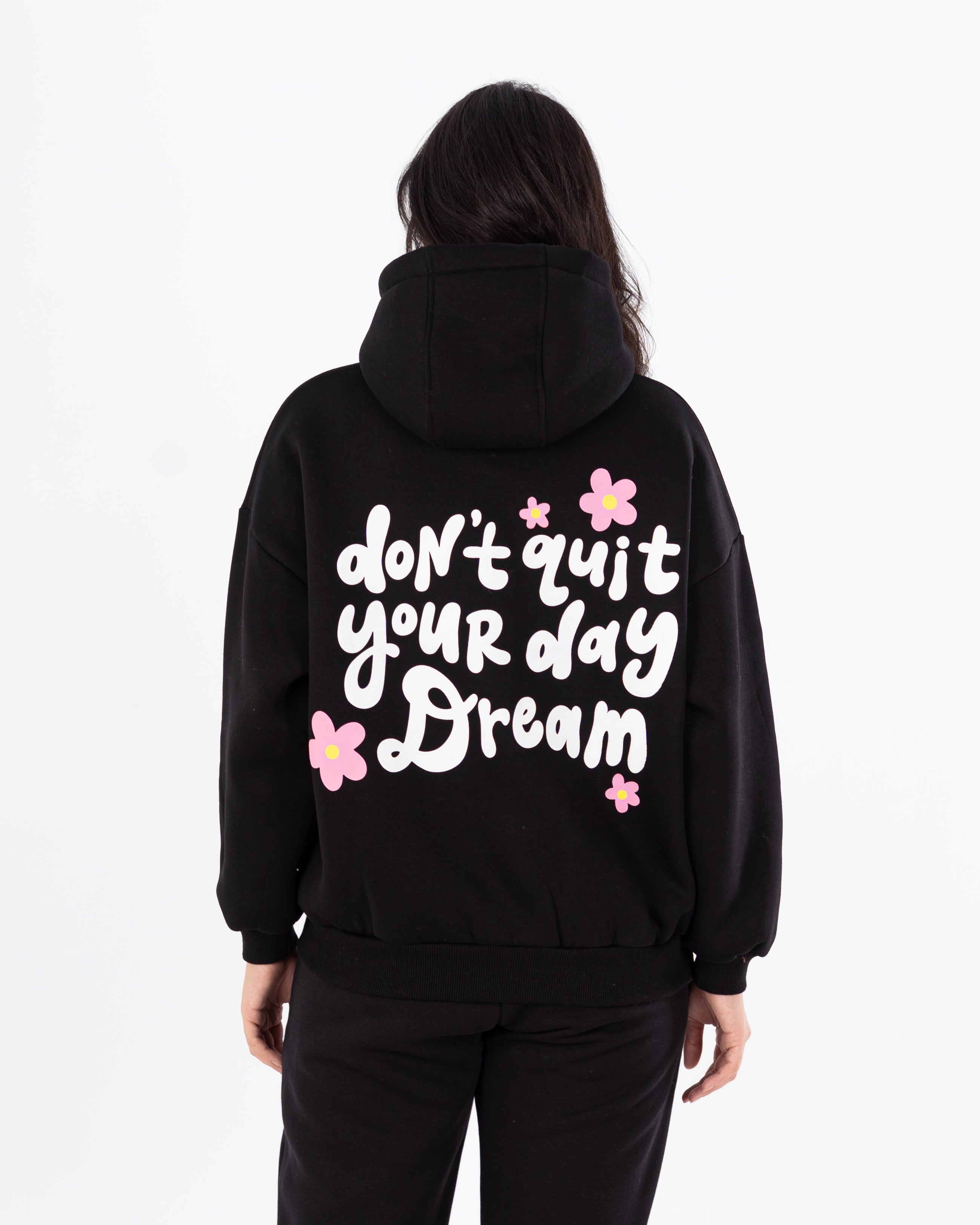 هودي – طبعة زهور صغيرة على الصدر