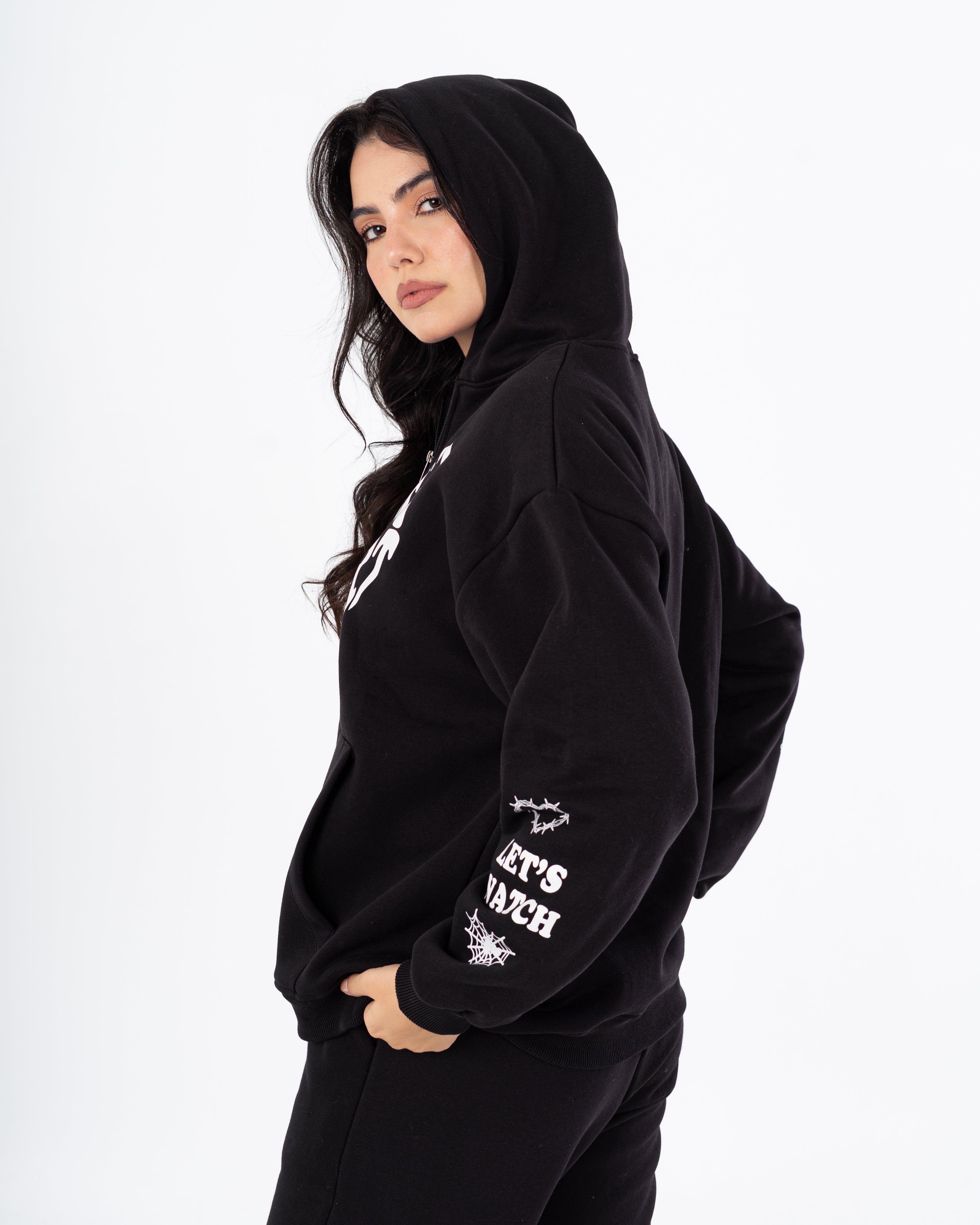 Sweatshirt – Zipper (Back And Sleeve Print)