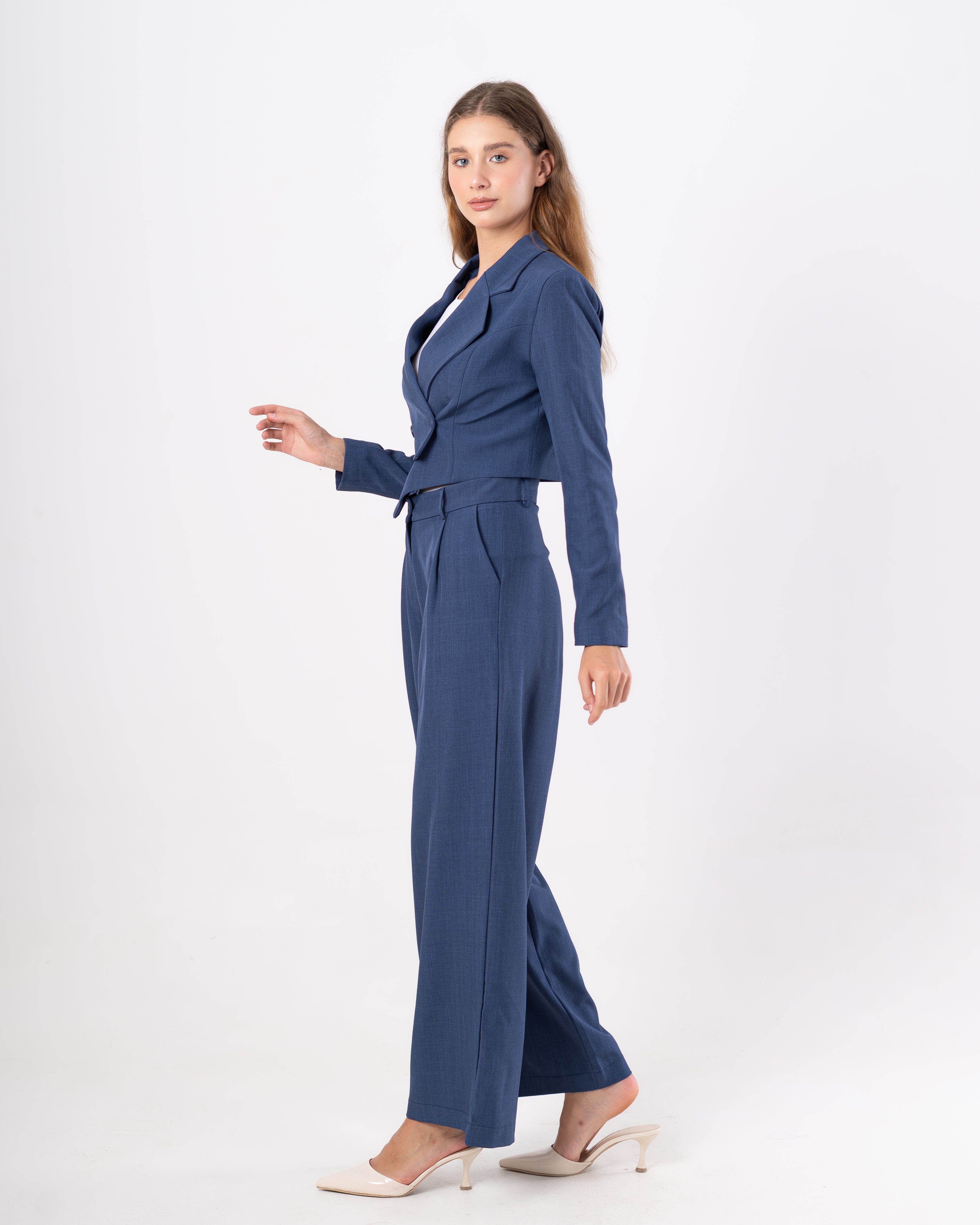 Double Button - Cropped Blazer