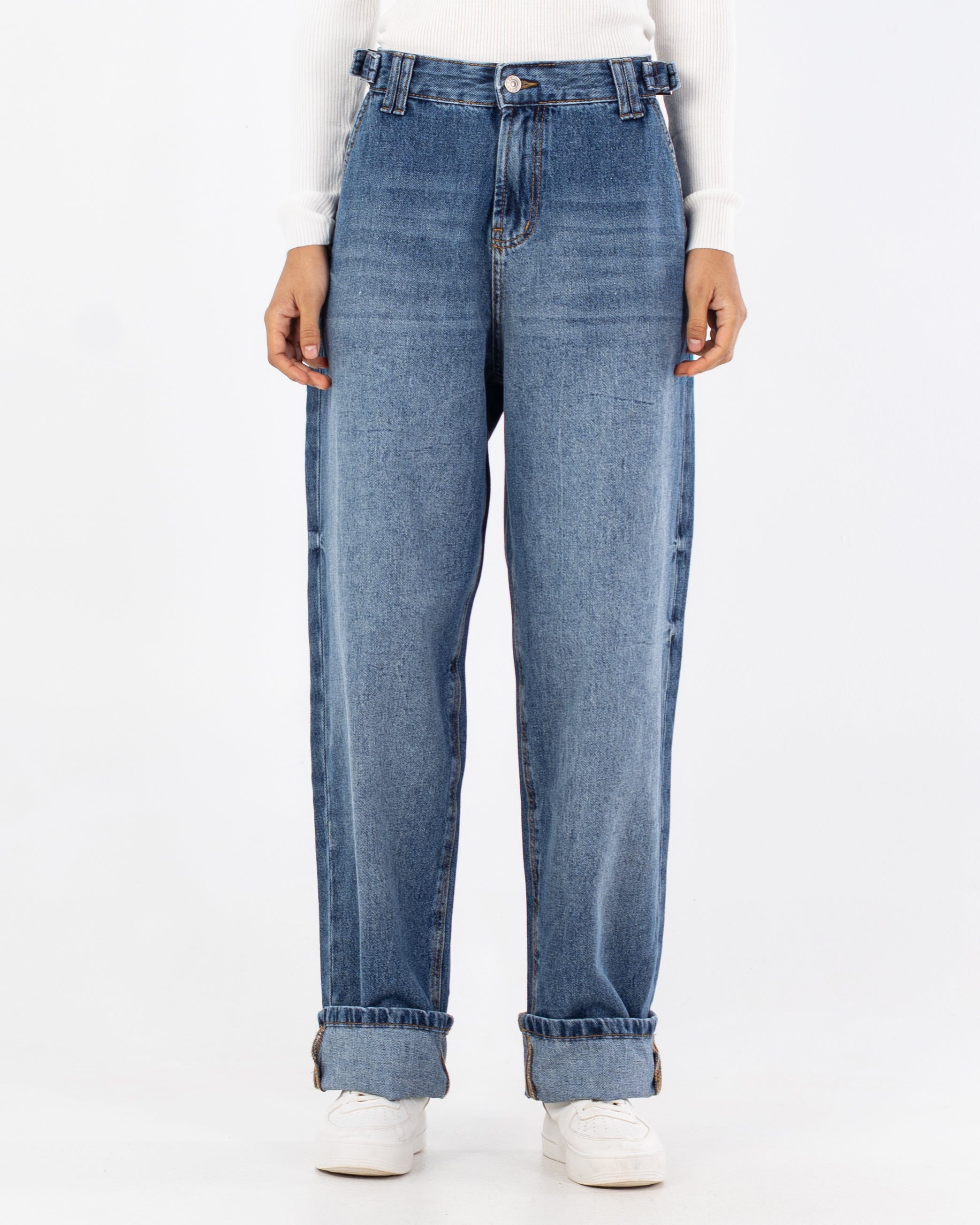 بنطلون جينز بجيوب مشقوقة