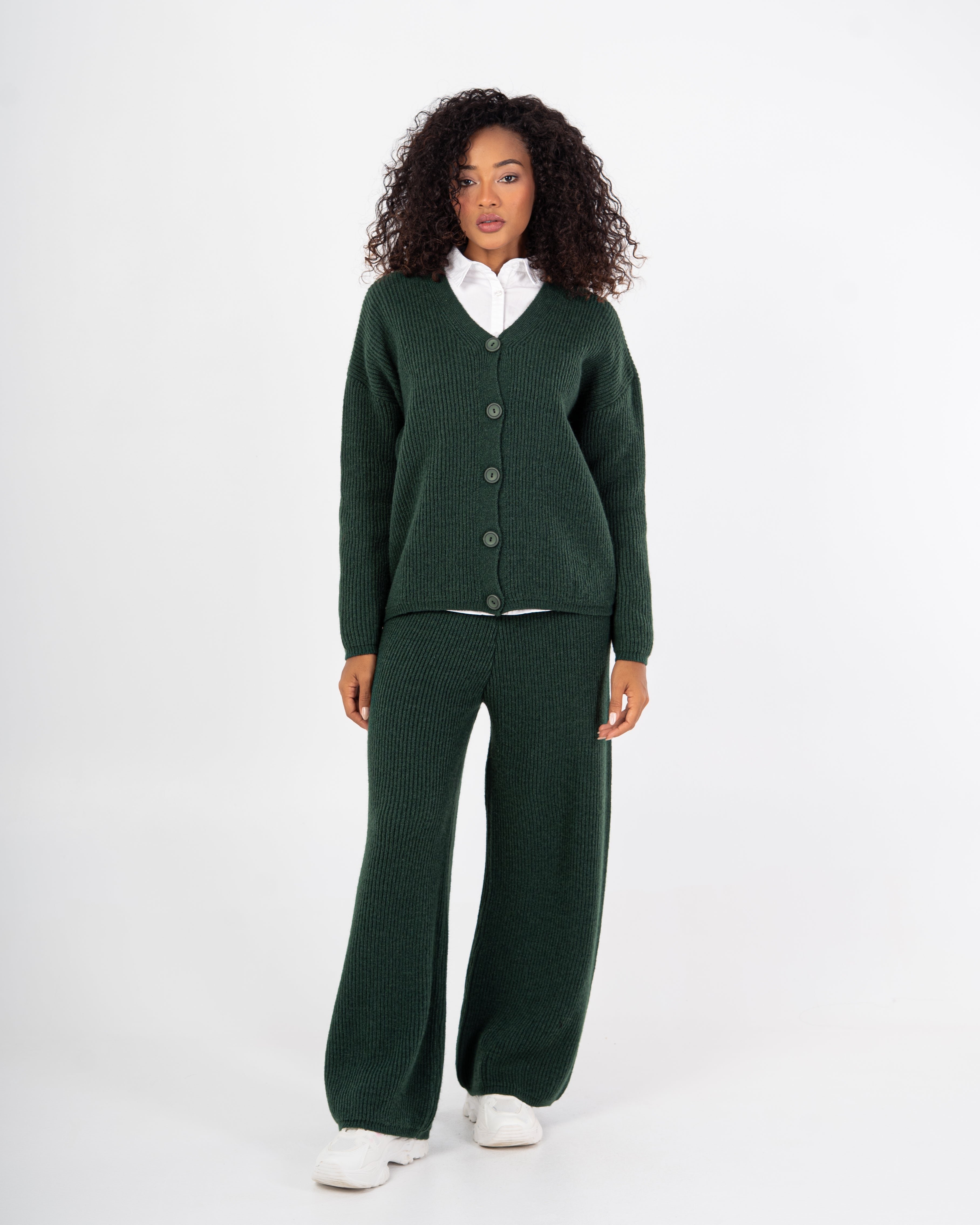 Knitwear Suit – Plain With Buttons