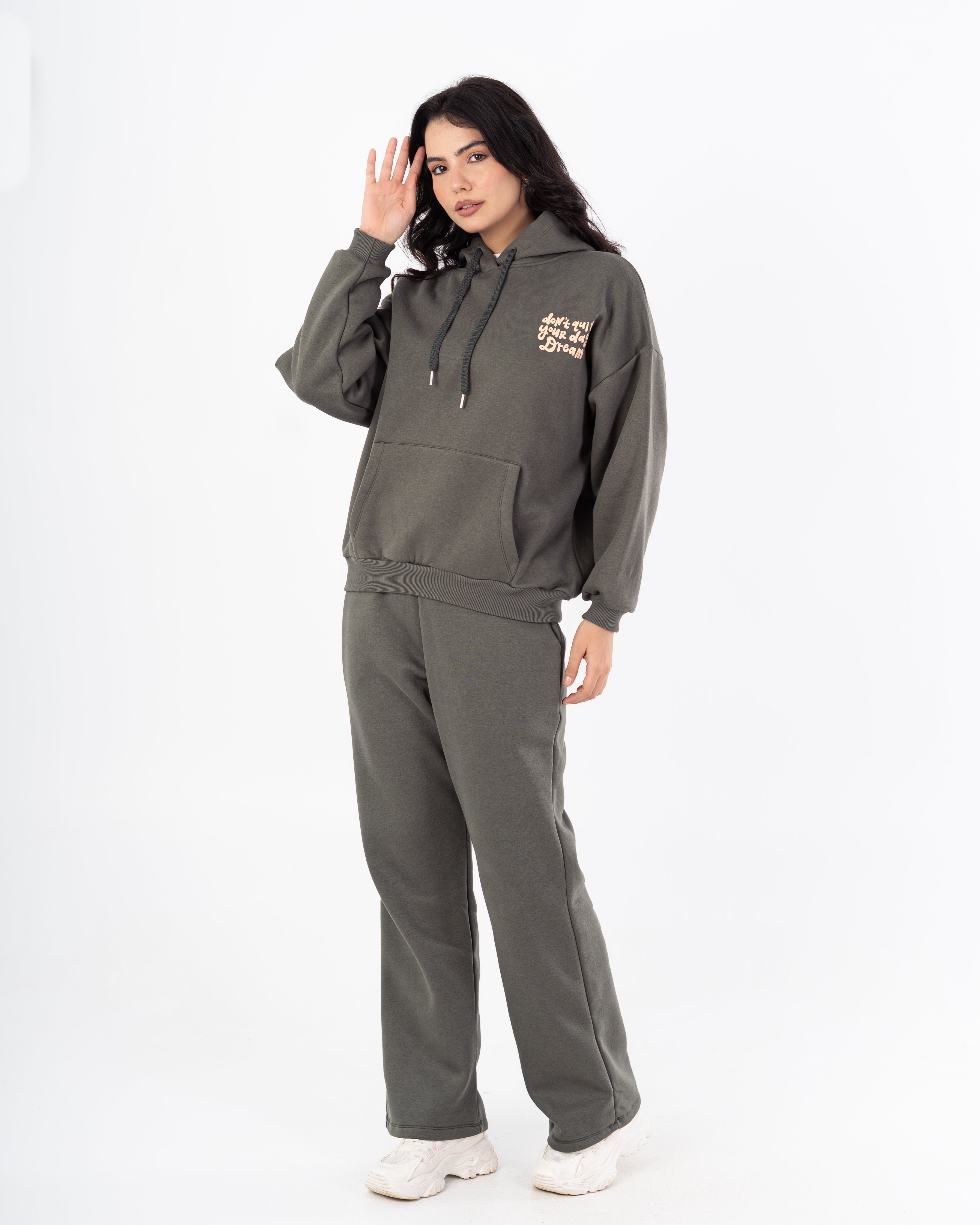 هودي – طبعة زهور صغيرة على الصدر