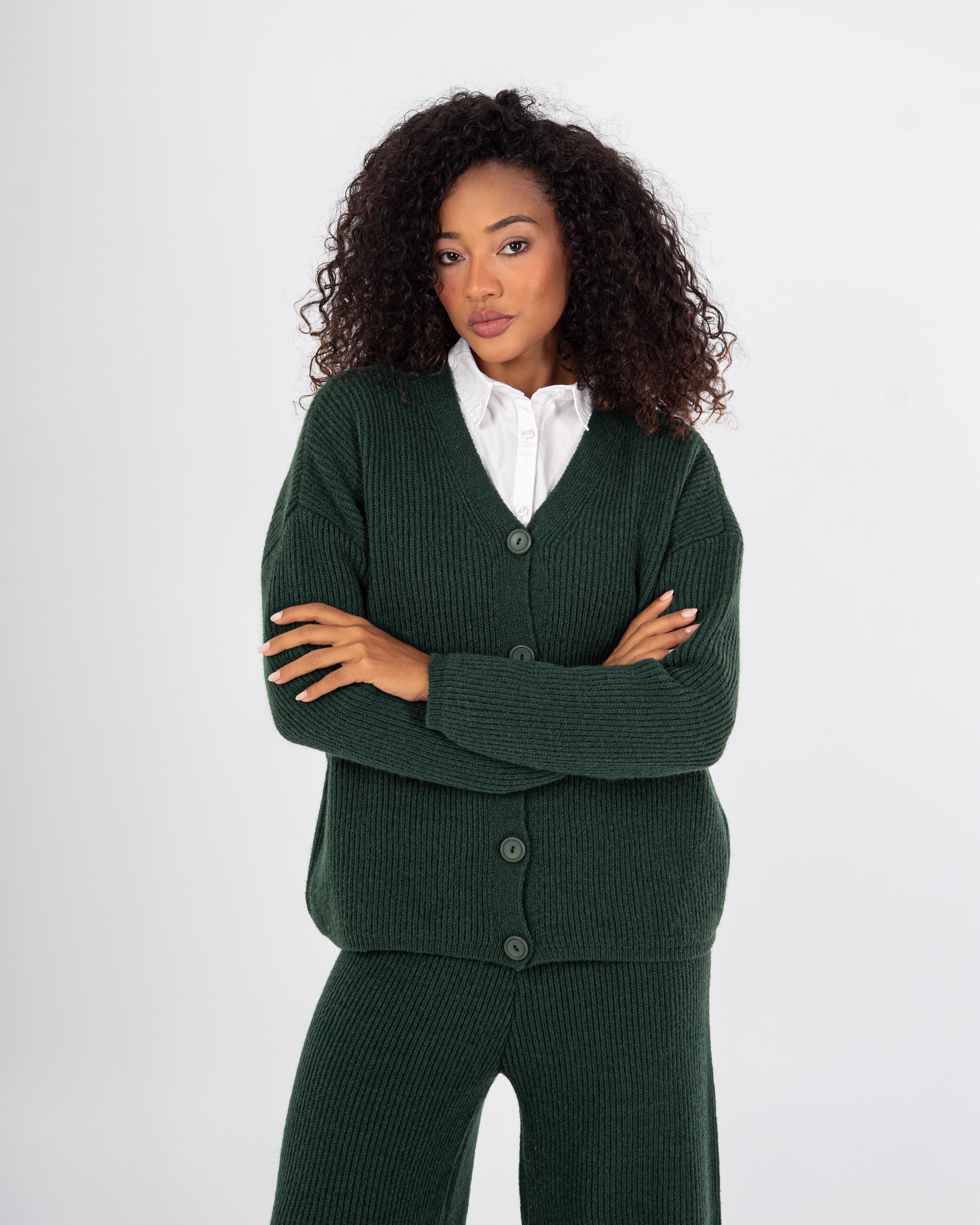 Knitwear Suit – Plain With Buttons