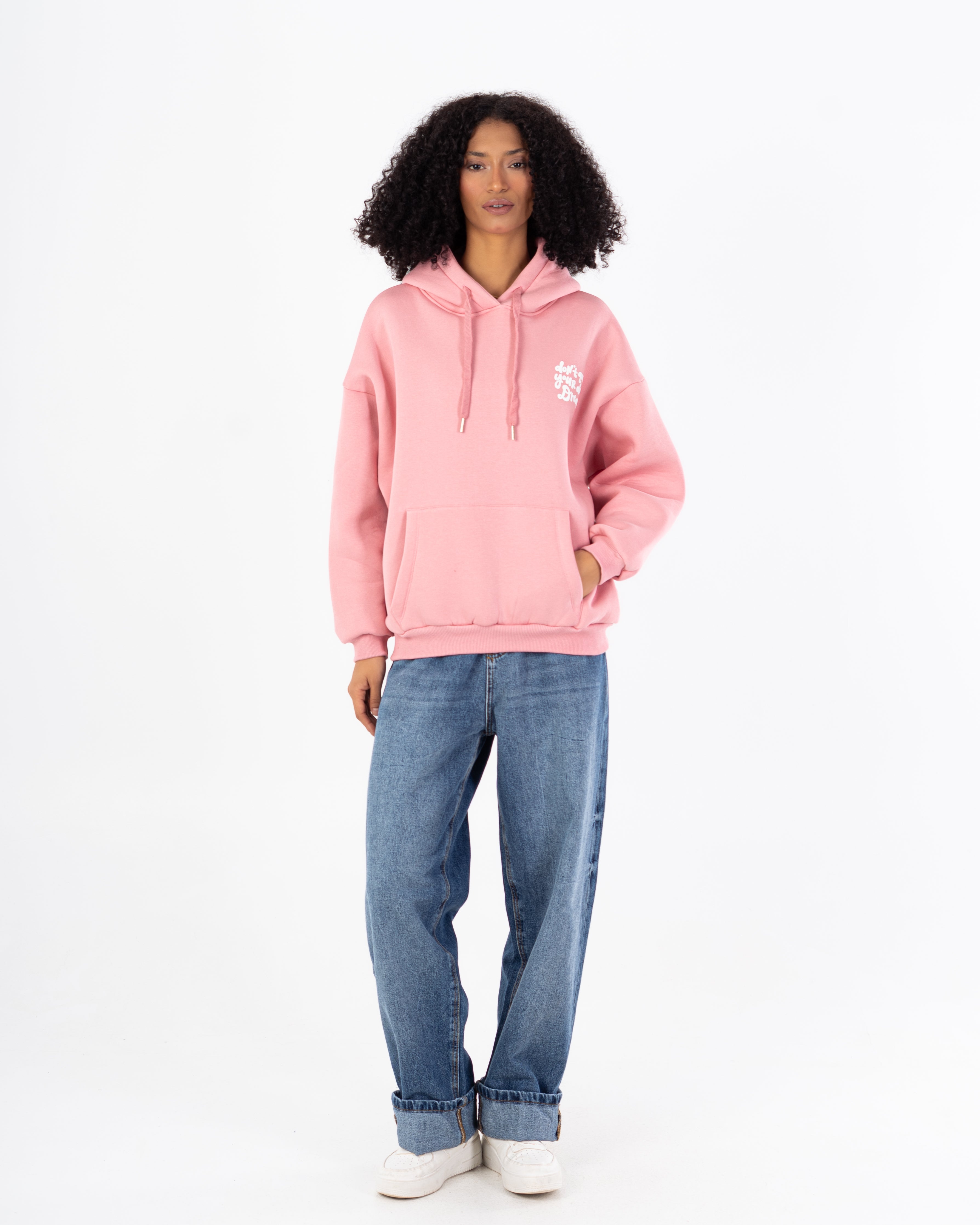 هودي – طبعة زهور صغيرة على الصدر