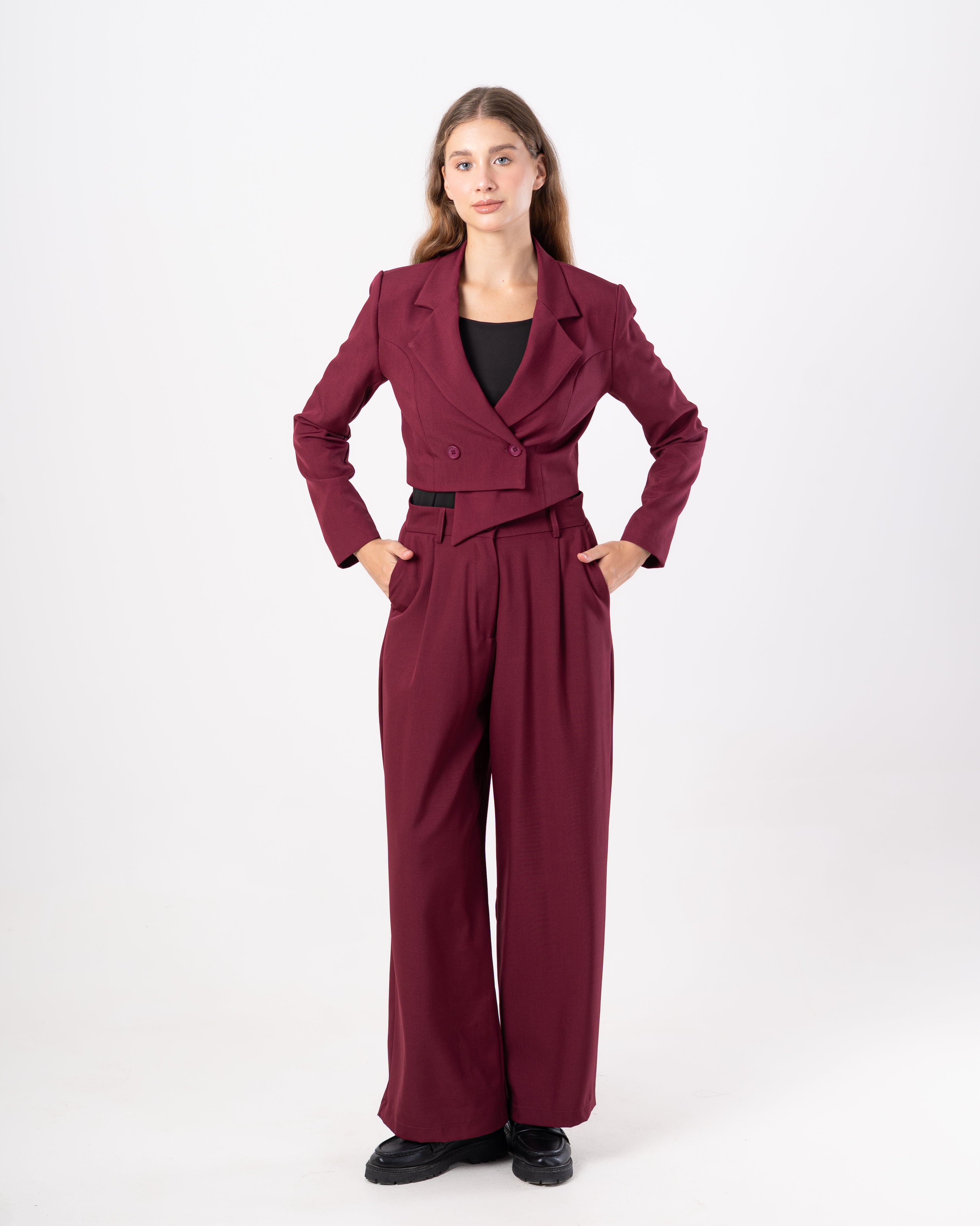 Double Button - Cropped Blazer