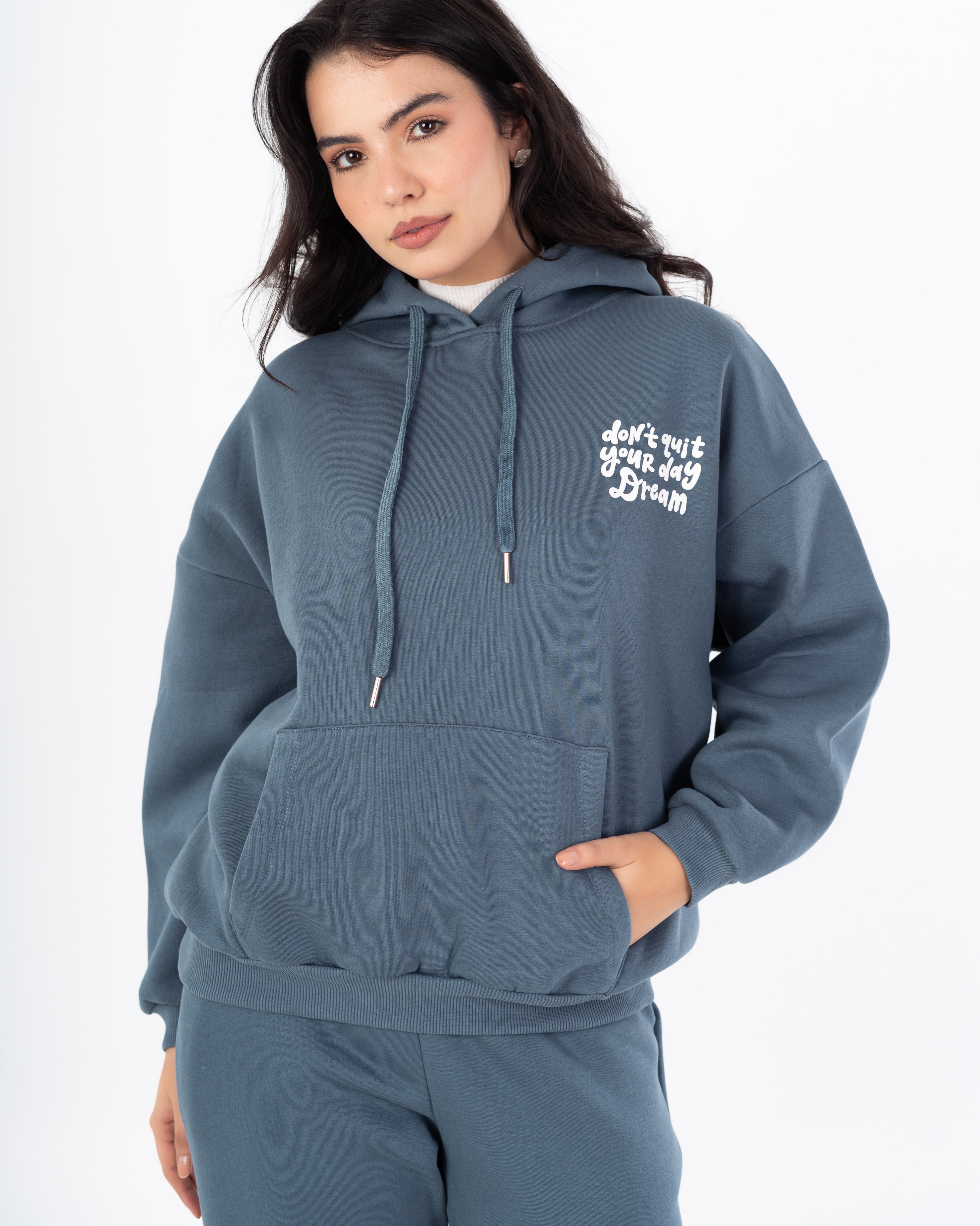 هودي – طبعة زهور صغيرة على الصدر